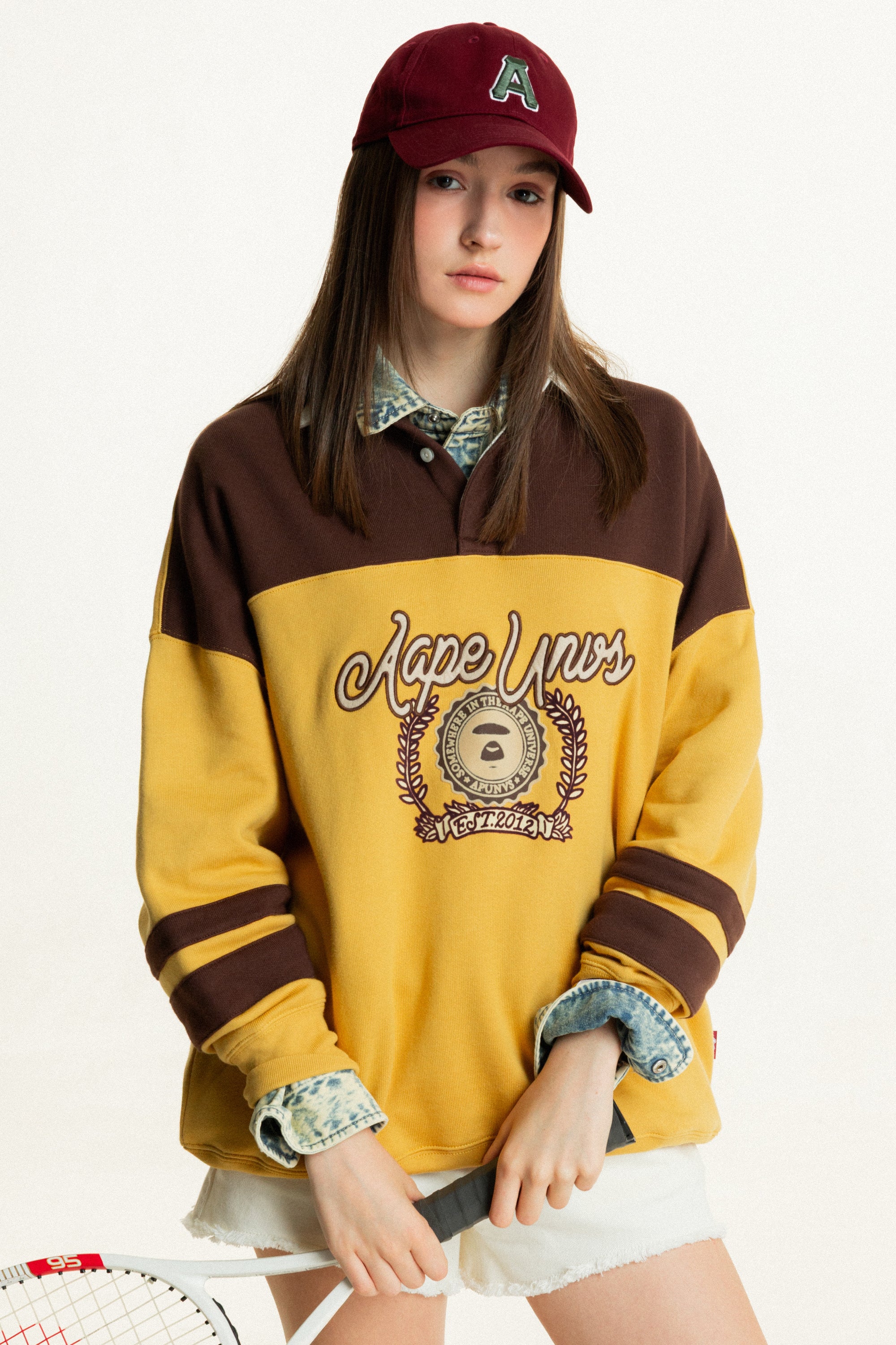 AAPEUNVS embroidered polo sweatshirt