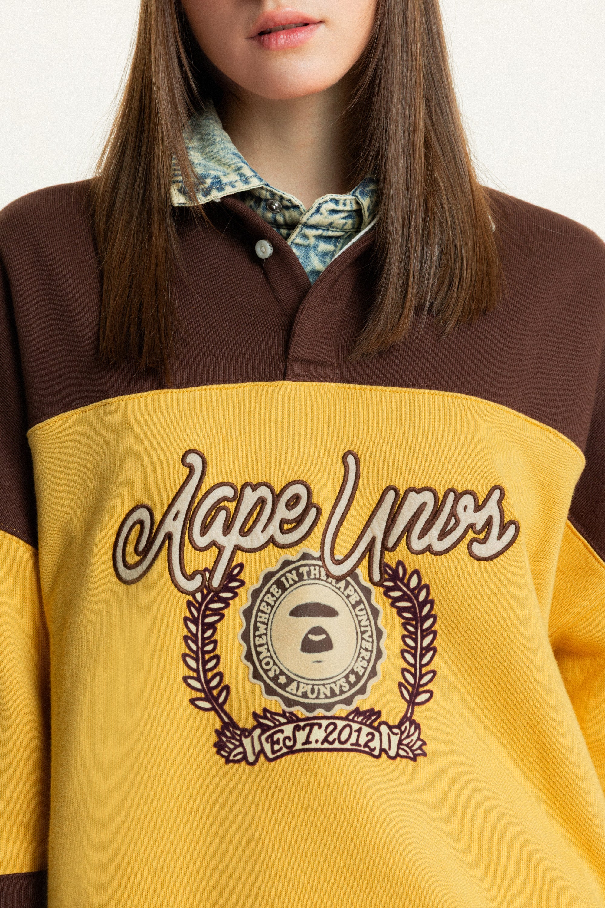 AAPEUNVS embroidered polo sweatshirt