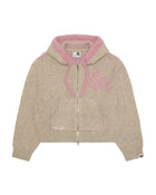 AAPE crop knit zip-up hoodie