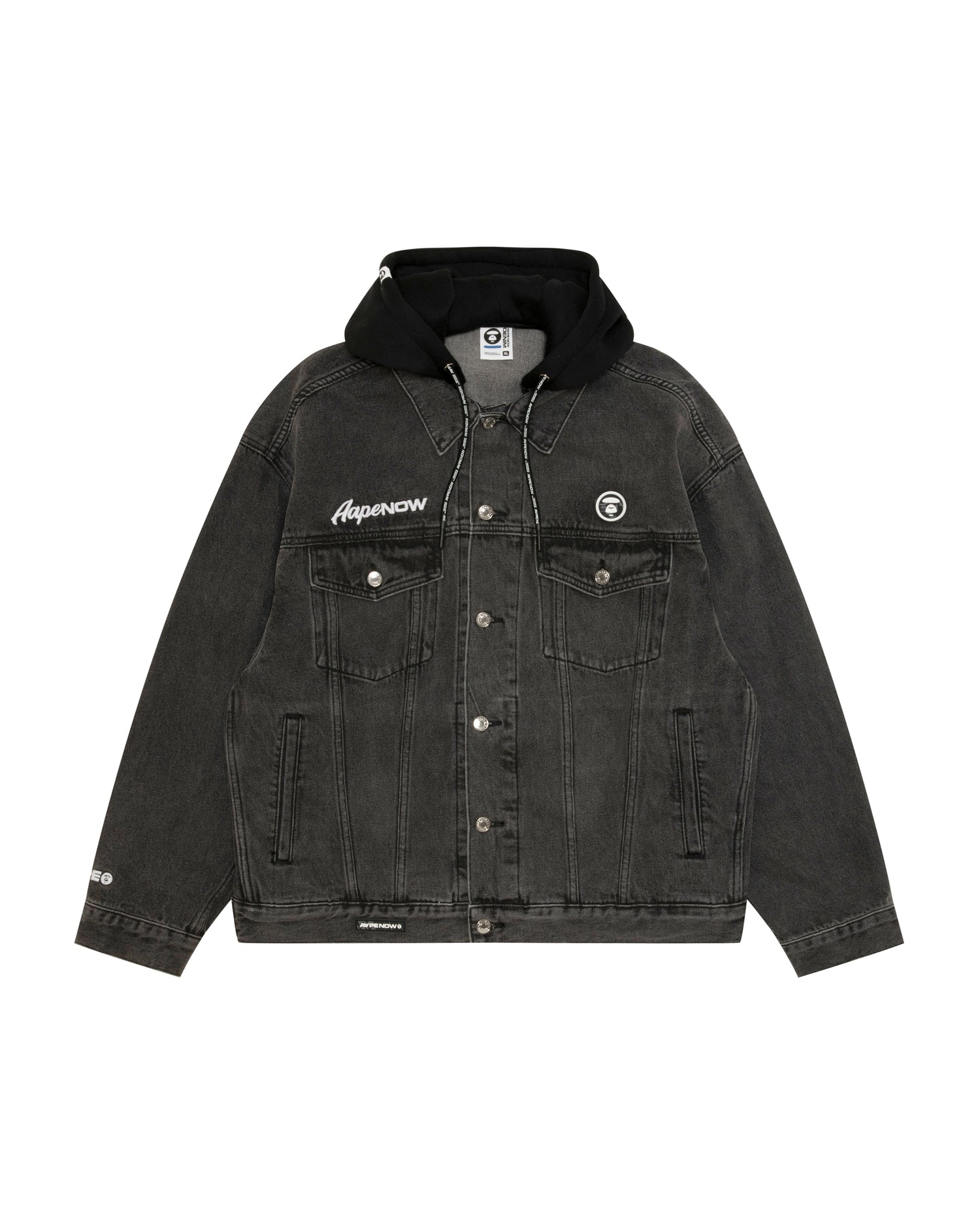 AAPE AAPENOW moonface hooded denim jacket | Aape official website