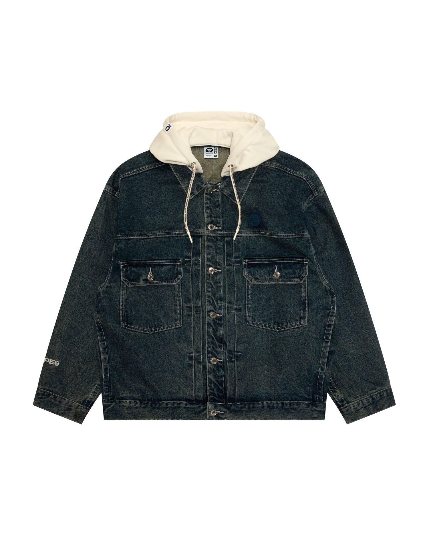 AAPE AAPENOW moonface hooded denim jacket | Aape official website