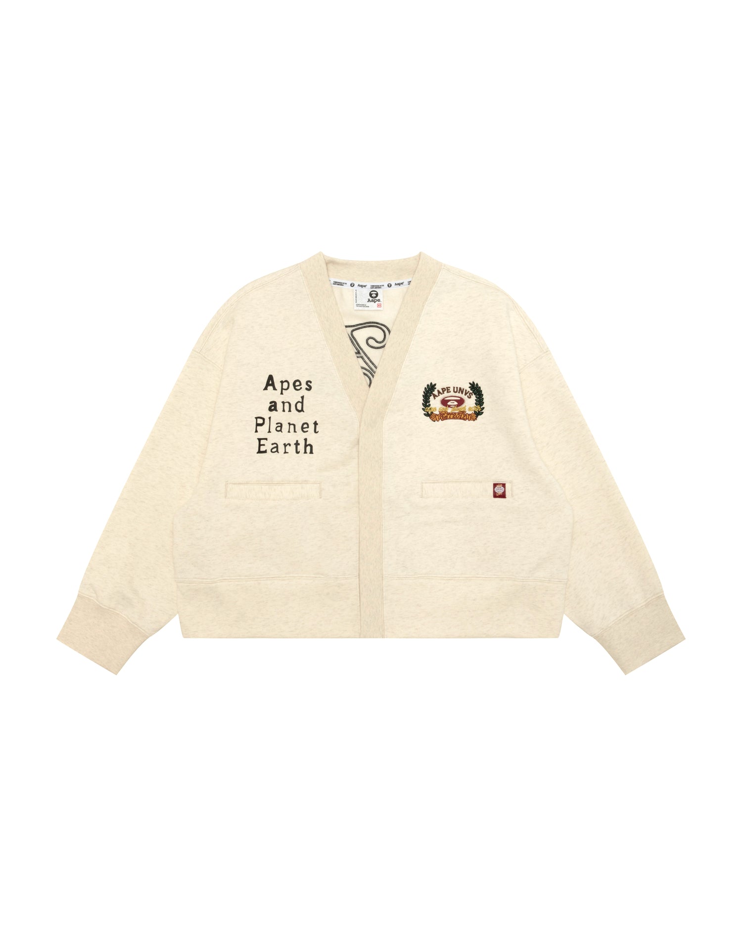 AAPE AAPEUNVS moonface v-neck cardigan | Aape official website