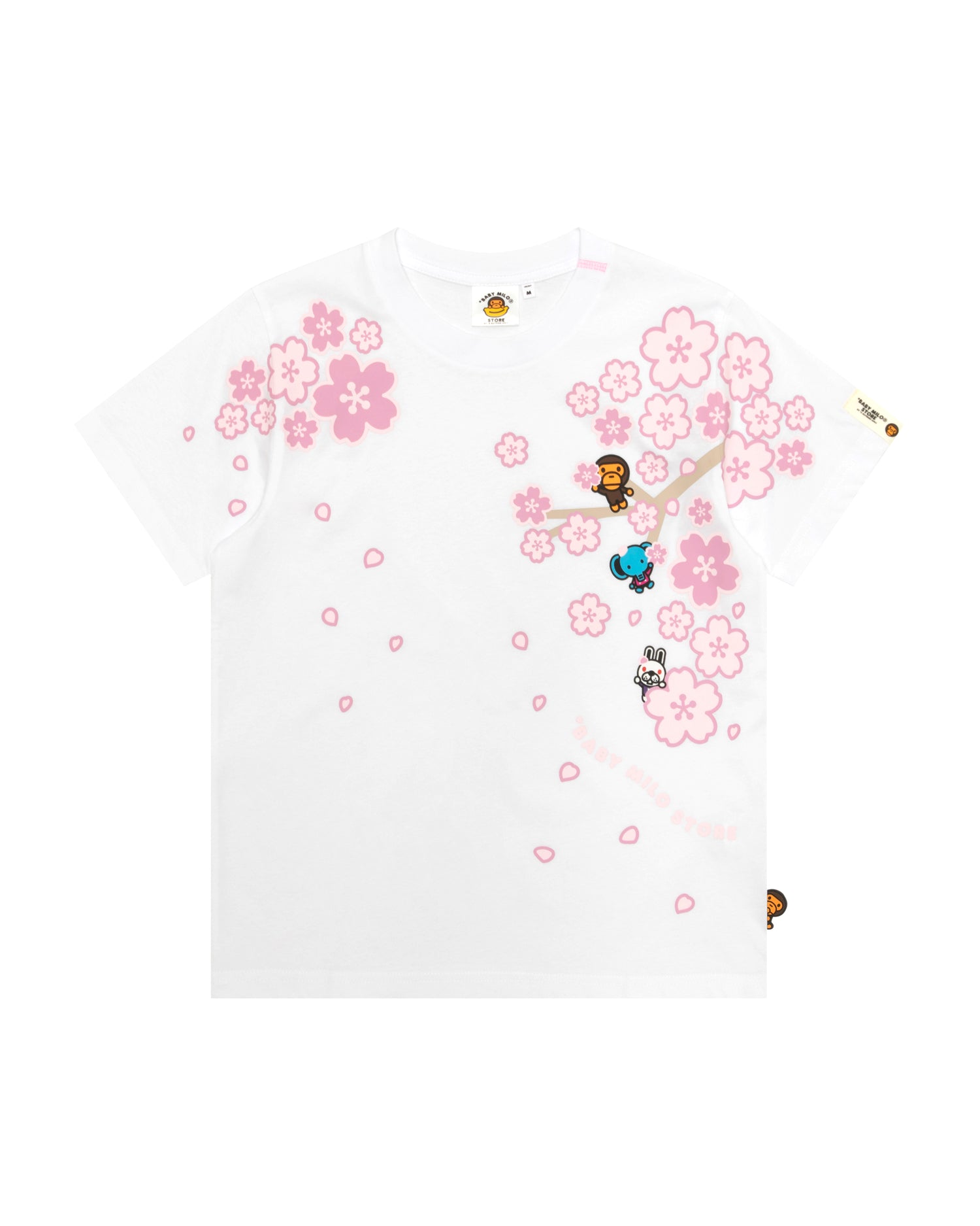 BABY MILO Tシャツ M ピンク×ホワイト BABY MILO® STORE Baby Milo regular fit tee | Aape official website
