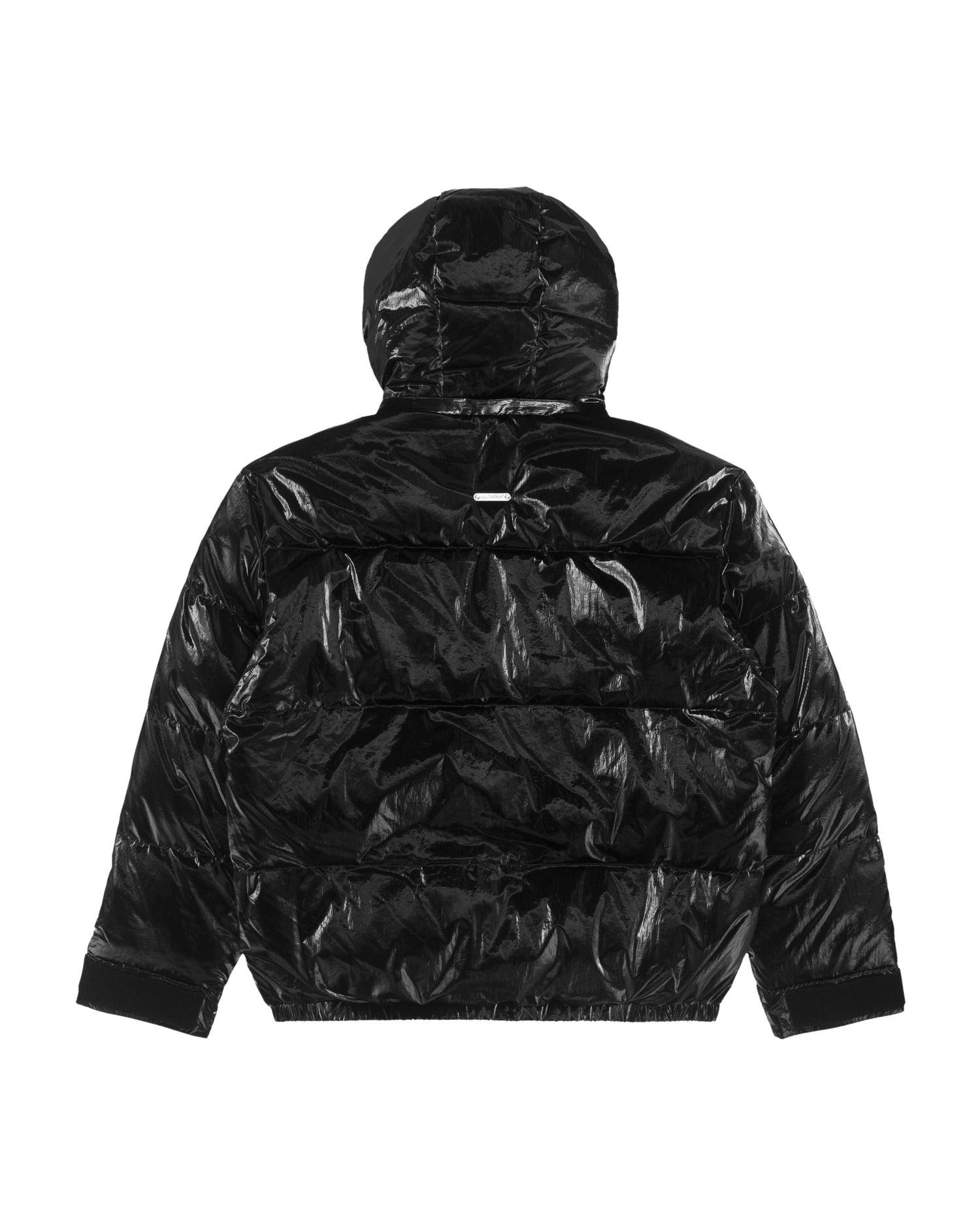 AAPE BY A BATHING APE エーエイプバイアベイシングエイプ Moonface Hooded Jacket ムーンフェイス フーデッドジャケット デニムジャケット フード ブラック/イエロー AAPLJM7447XXH AAPE Moonface hooded down shiny jacket | Aape official website
