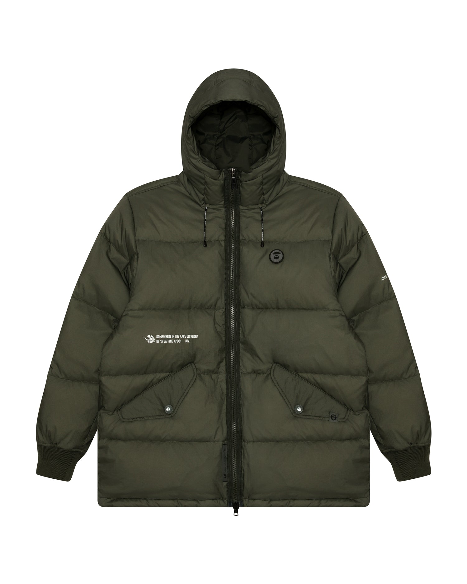 AAPE Moonface hooded zip-up down jacket | Aape official website