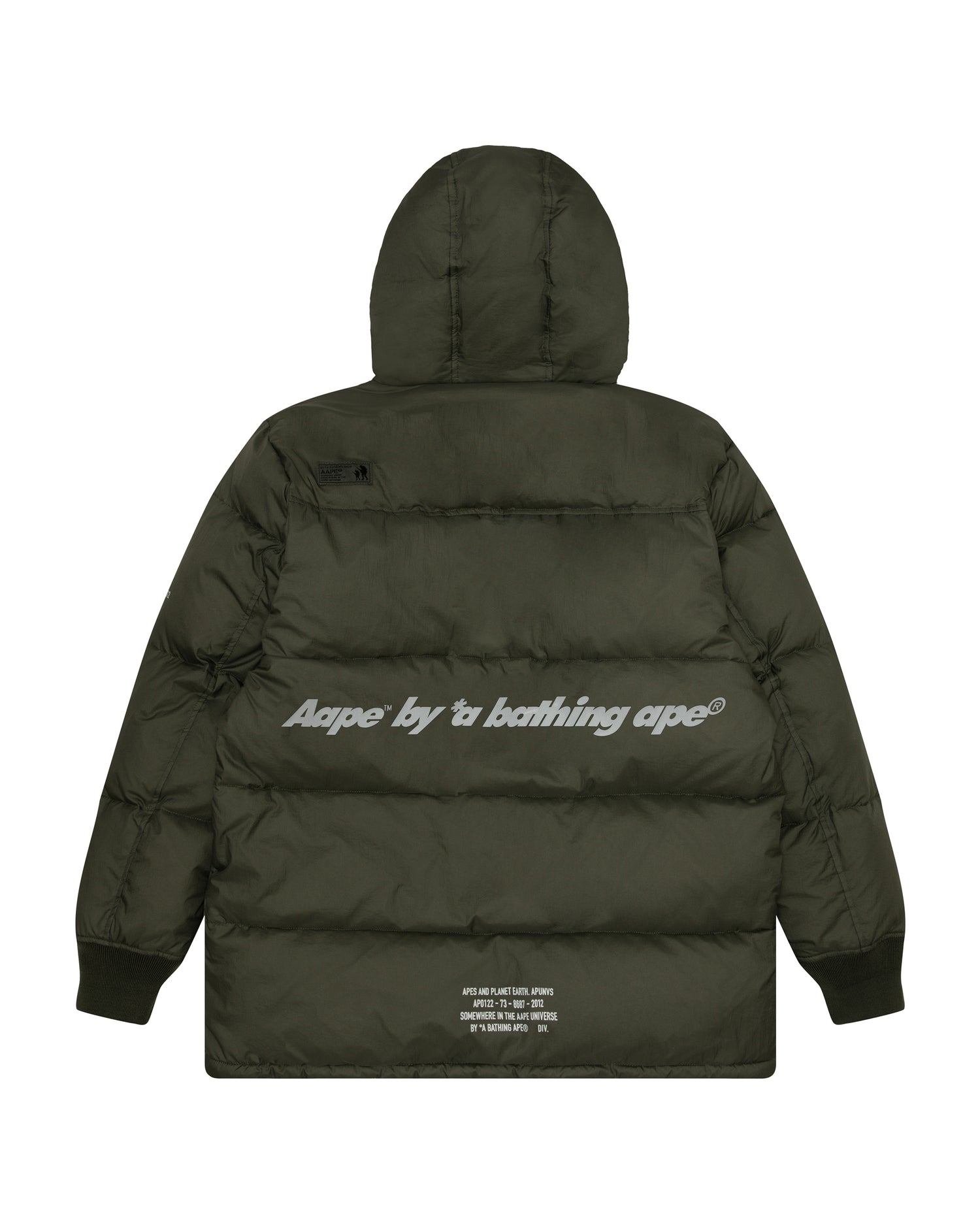 AAPE Moonface hooded zip-up down jacket | Aape official website