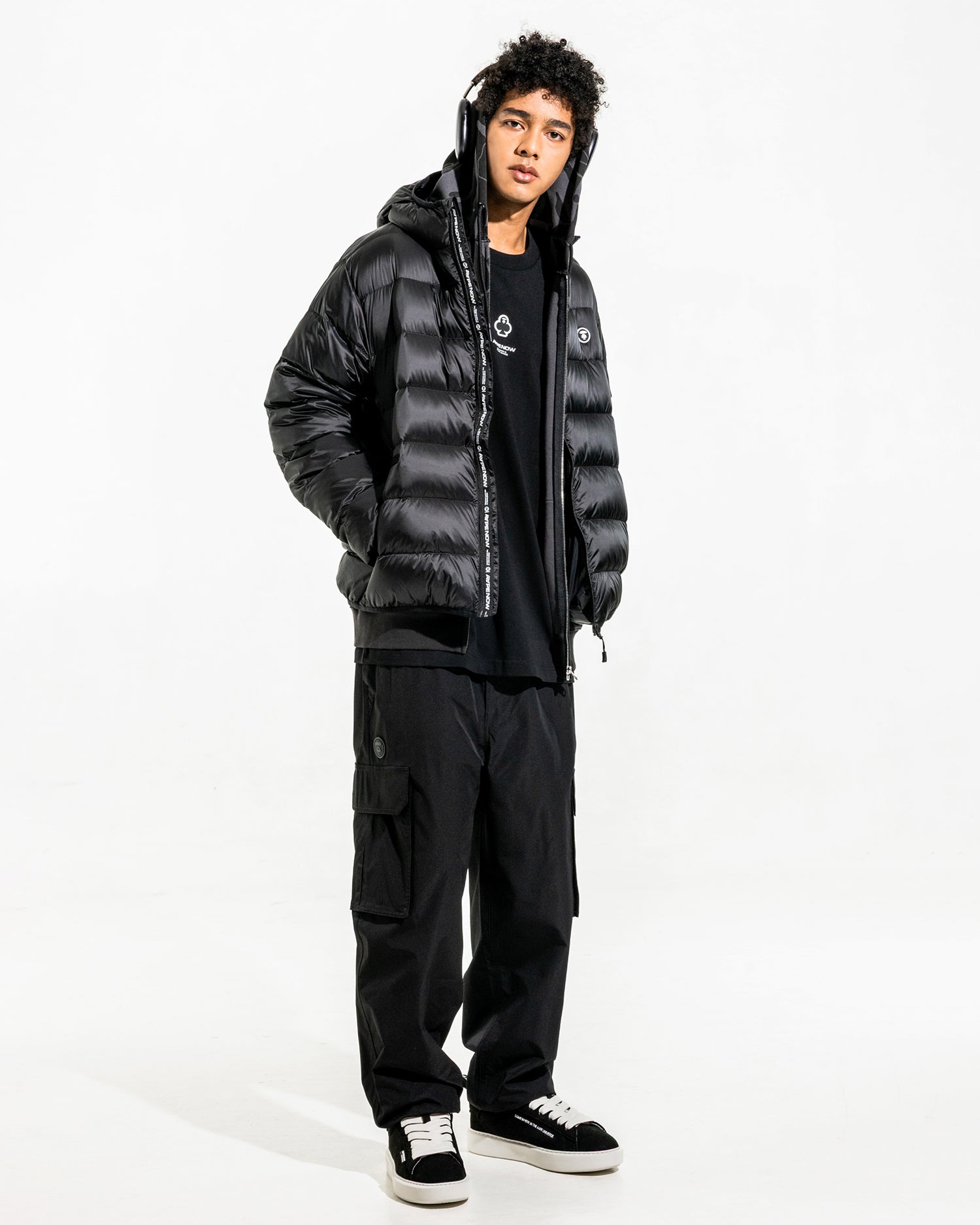 AAPE AAPENOW moonface logo puffer jacket | Aape official website