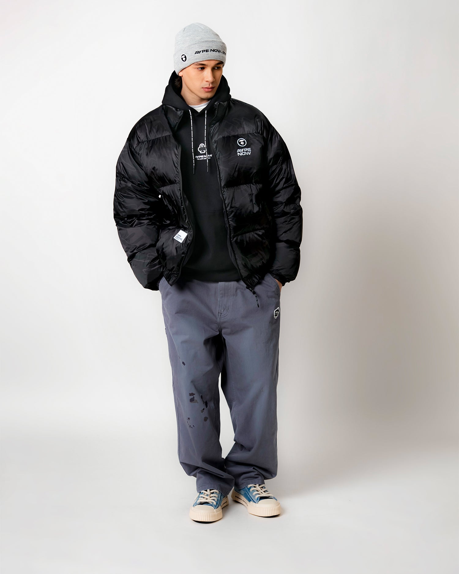 AAPE AAPENOW moonface camo down jacket | Aape official website