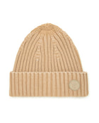 Moonface patch knit beanie