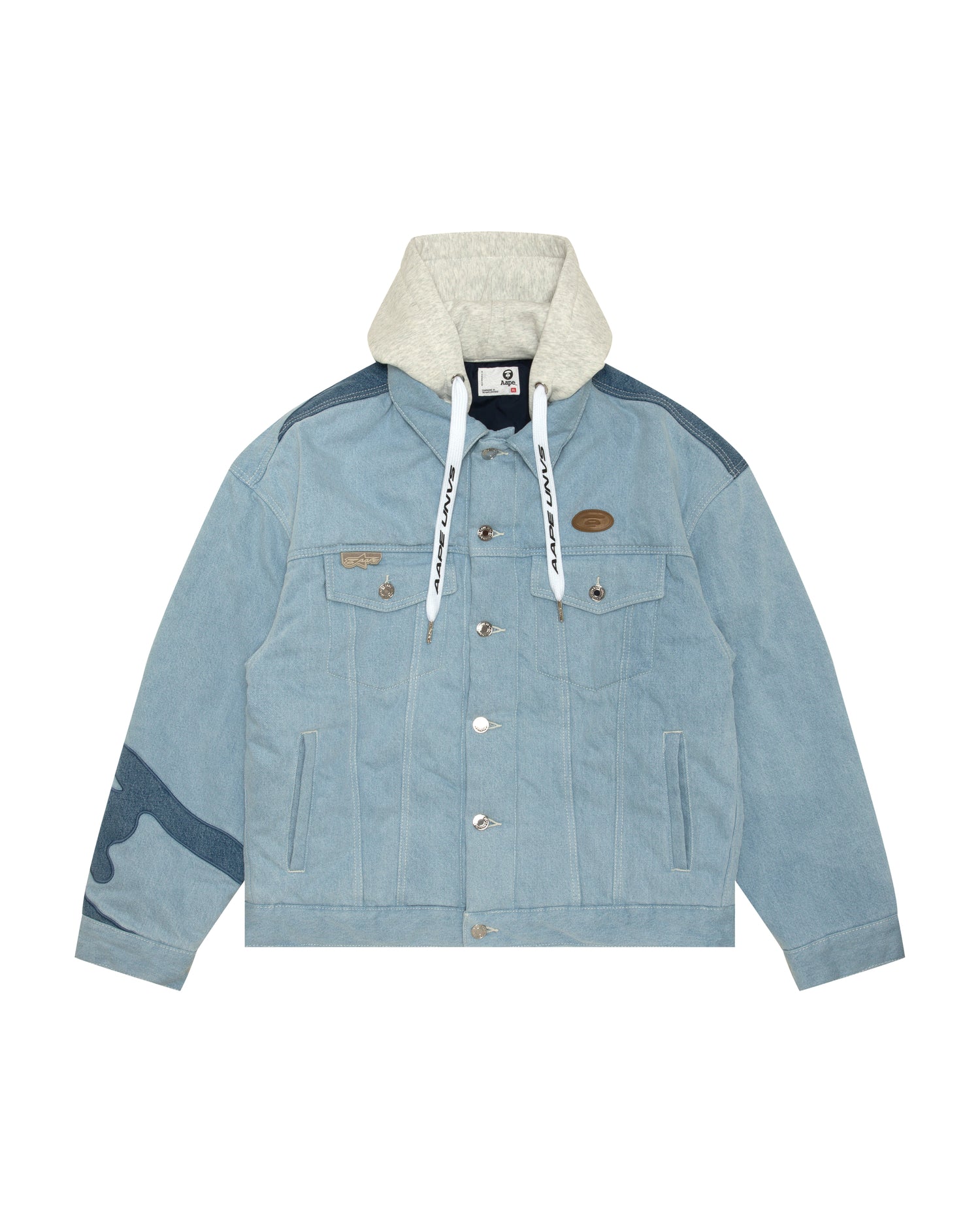 AAPE Moonface logo hooded denim jacket | Aape official website