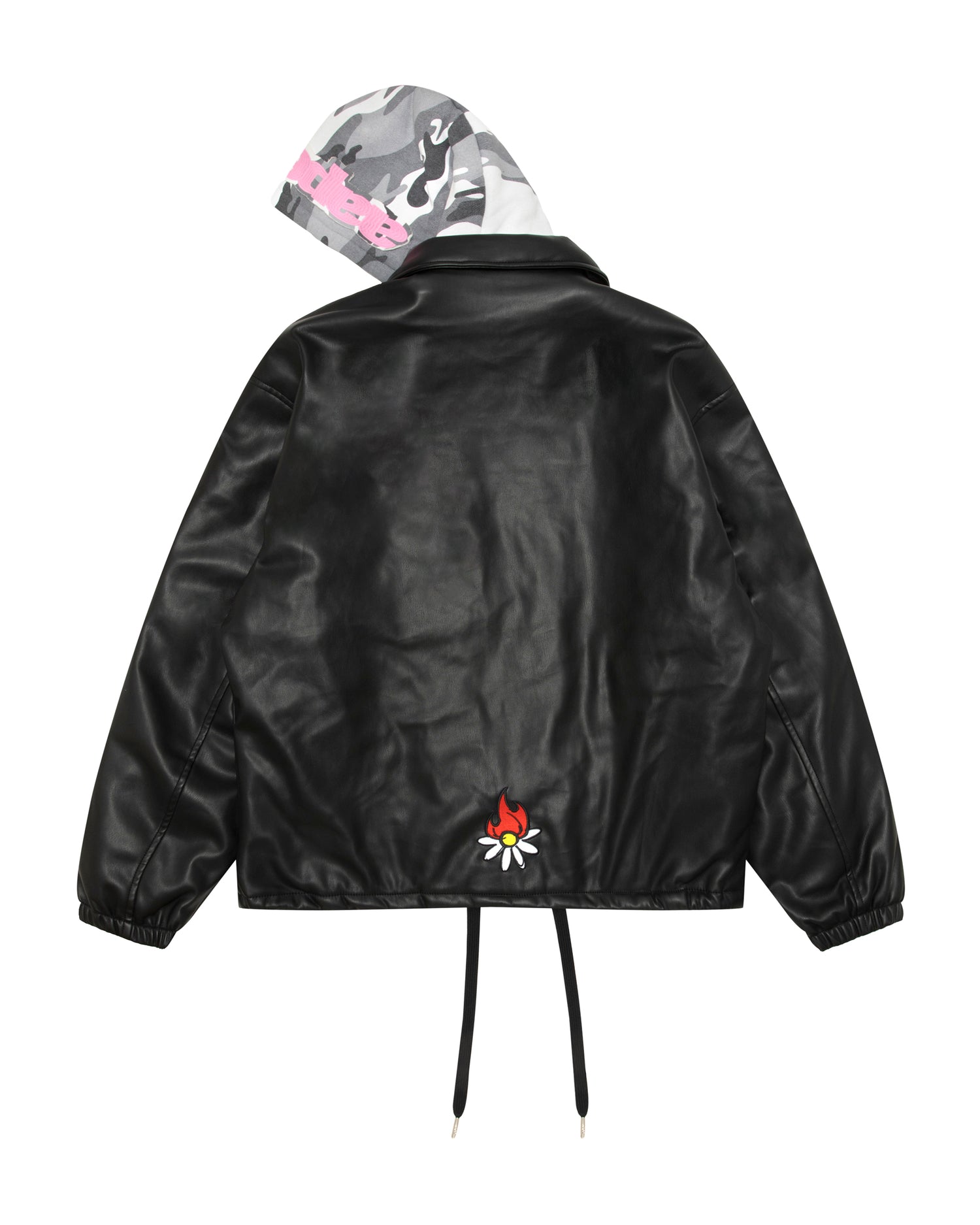 AAPE X erased hooded leather jacket | Aape official website – AAPE.COM
