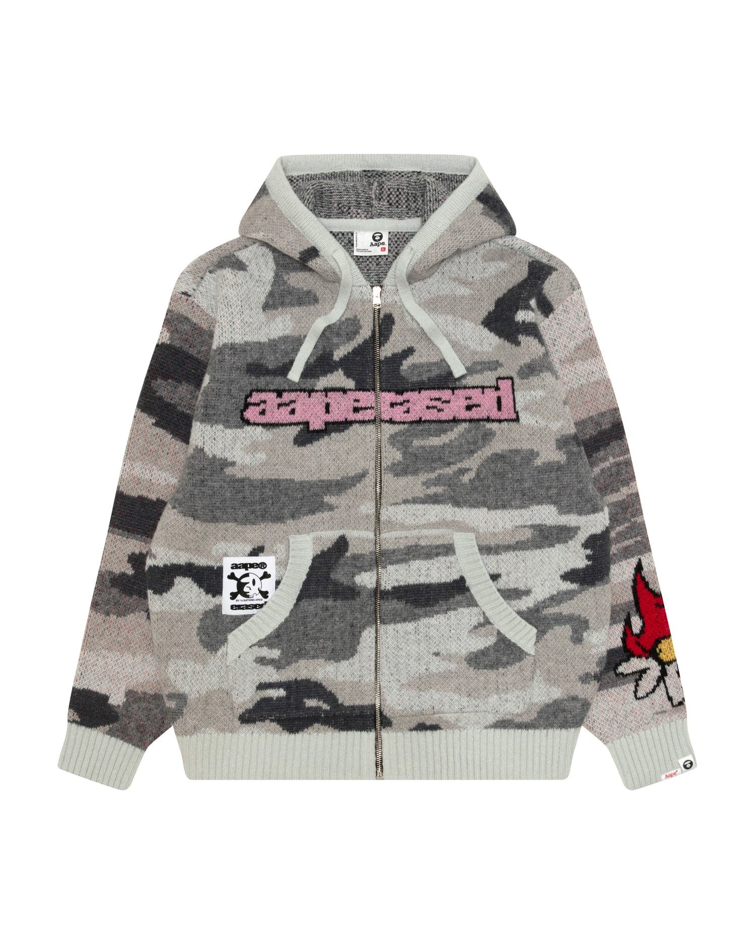 AAPE X Erased camo knit hoodie | Aape official website – AAPE.COM