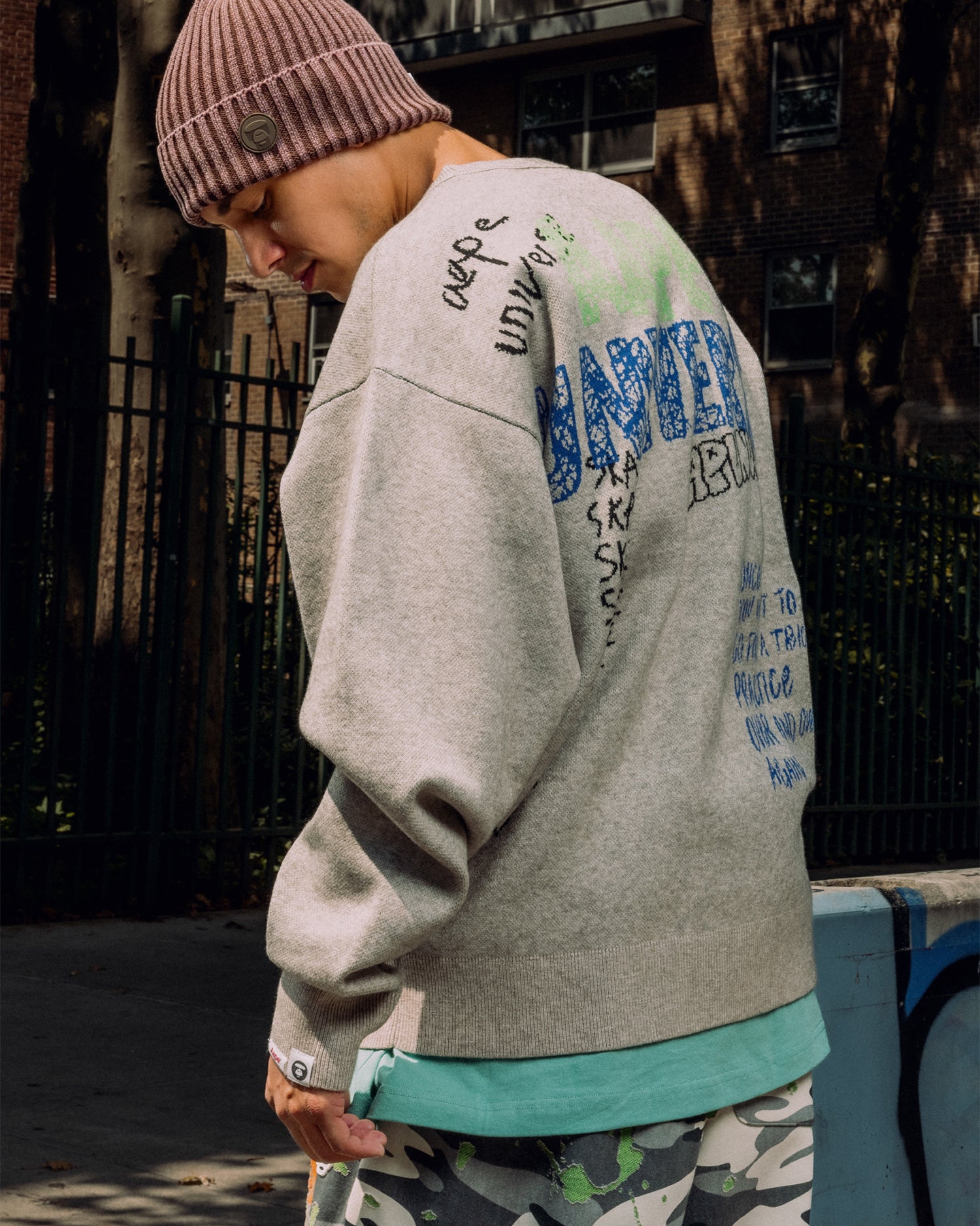 AAPE AAPEUNVS graphic knit sweater | Aape official website – AAPE.COM