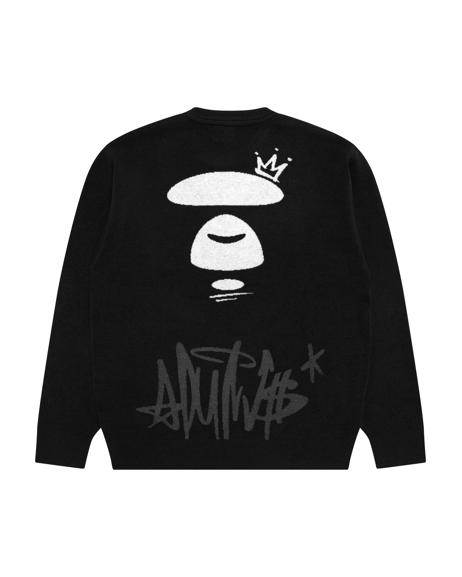 AAPE ブラック スウェット AAPE AAPEUNVS moonface graphic sweater | Aape official website