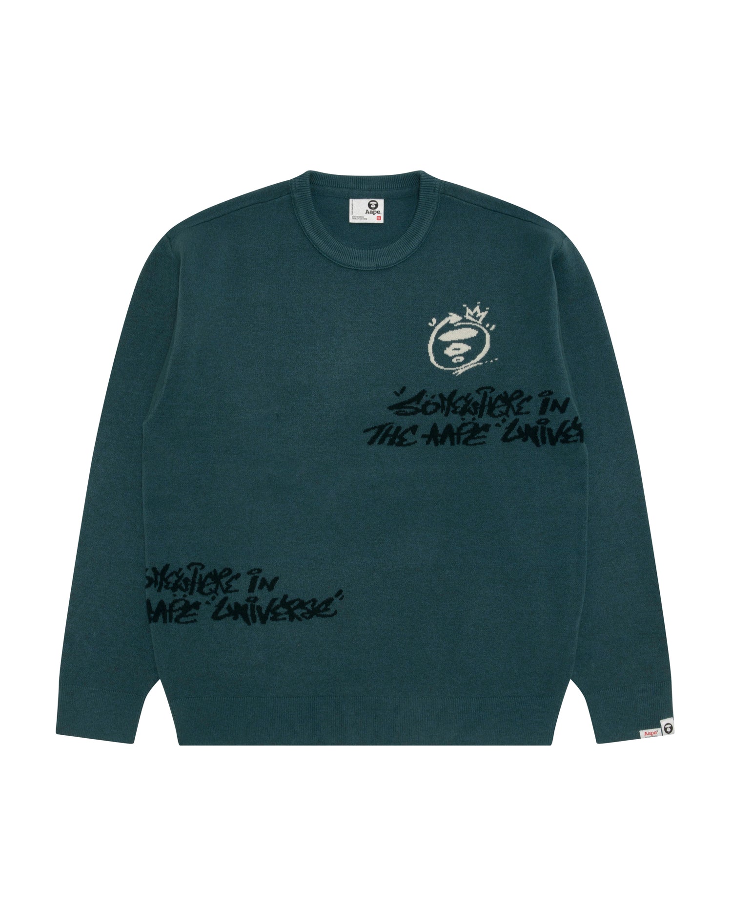 AAPE AAPEUNVS moonface graphic sweater | Aape official website