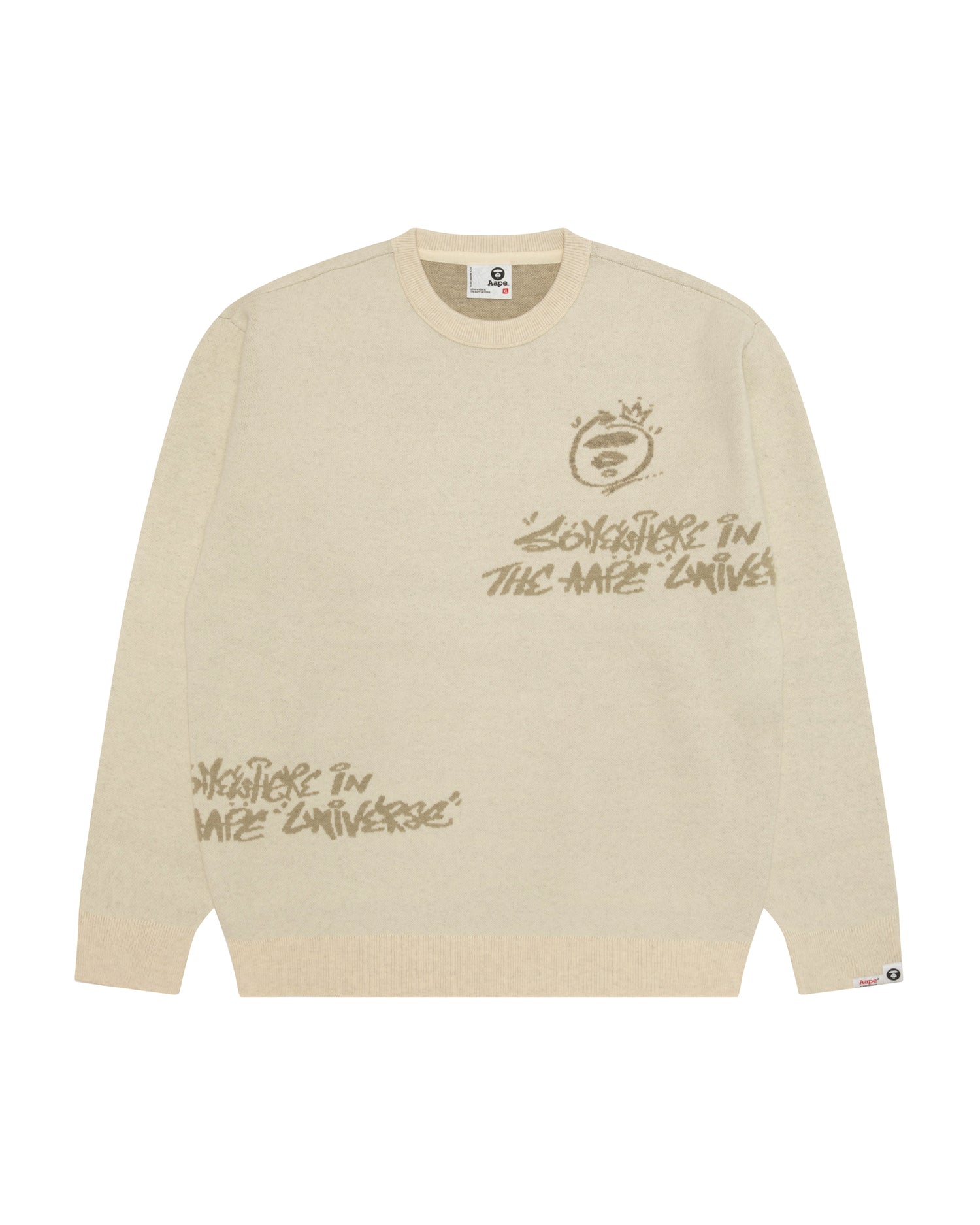 AAPE AAPEUNVS moonface graphic sweater | Aape official website