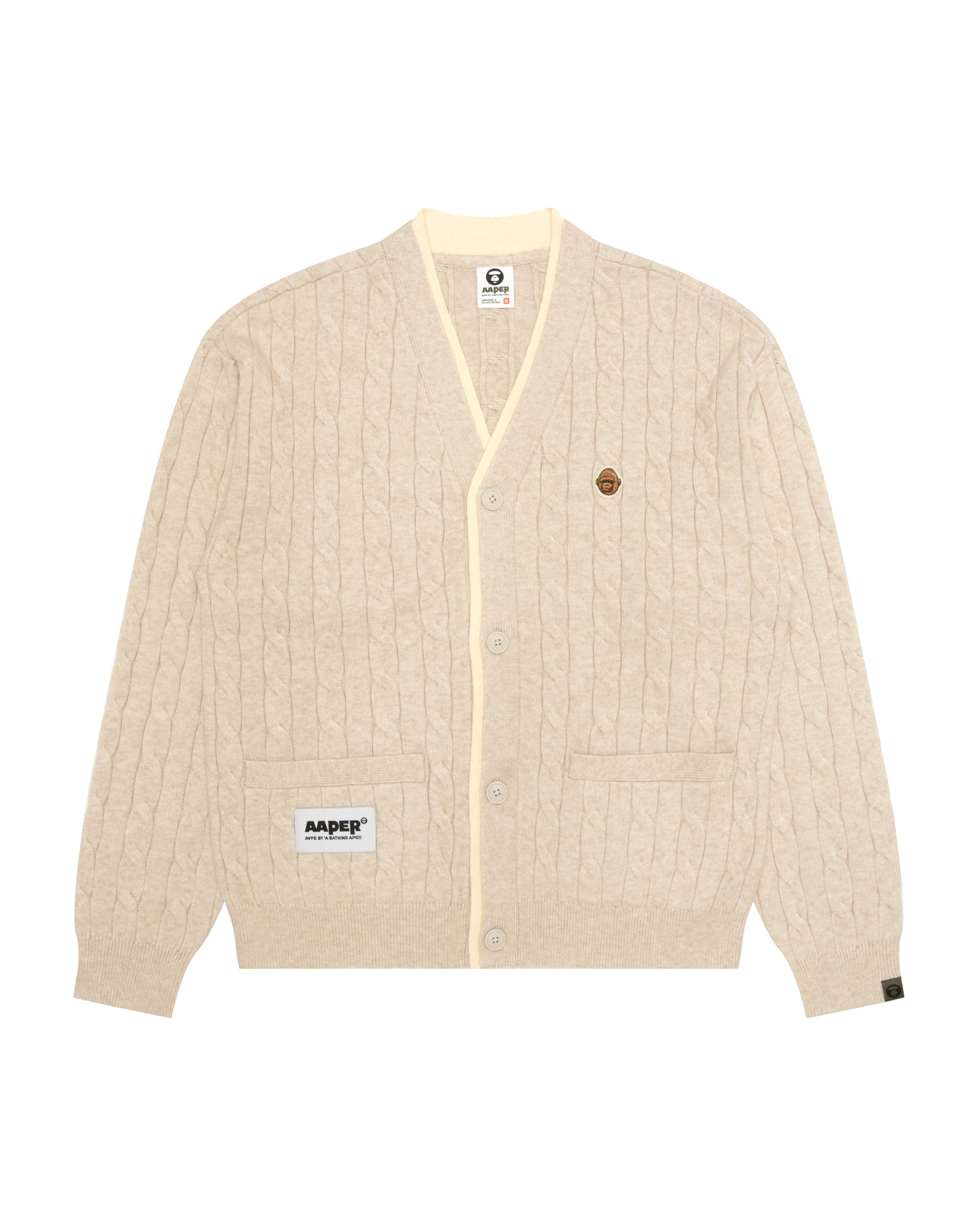 AAPE AAPER cable knit cardigan | Aape official website – AAPE.COM