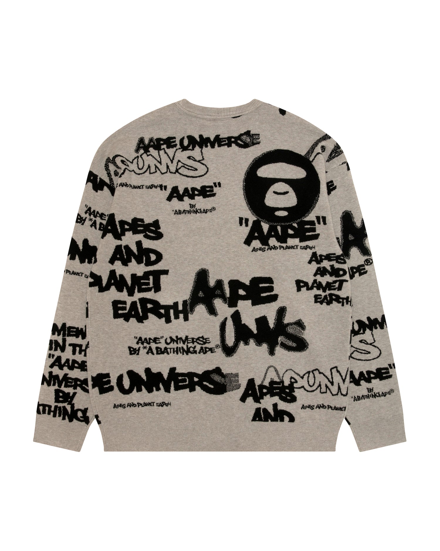 AAPE AAPEUNVS moonface crew neck sweater | Aape official website