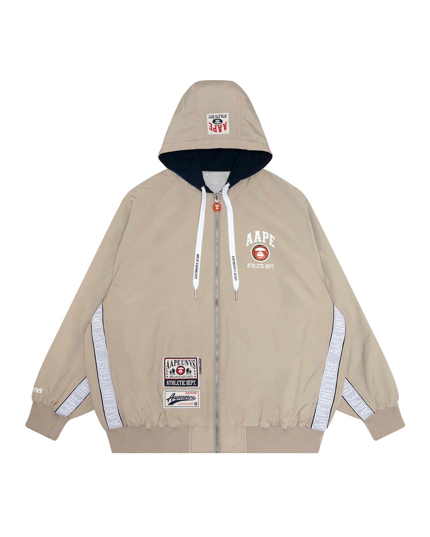 AAPE Moonface embroidered reversible zip-up hoodie | Aape official