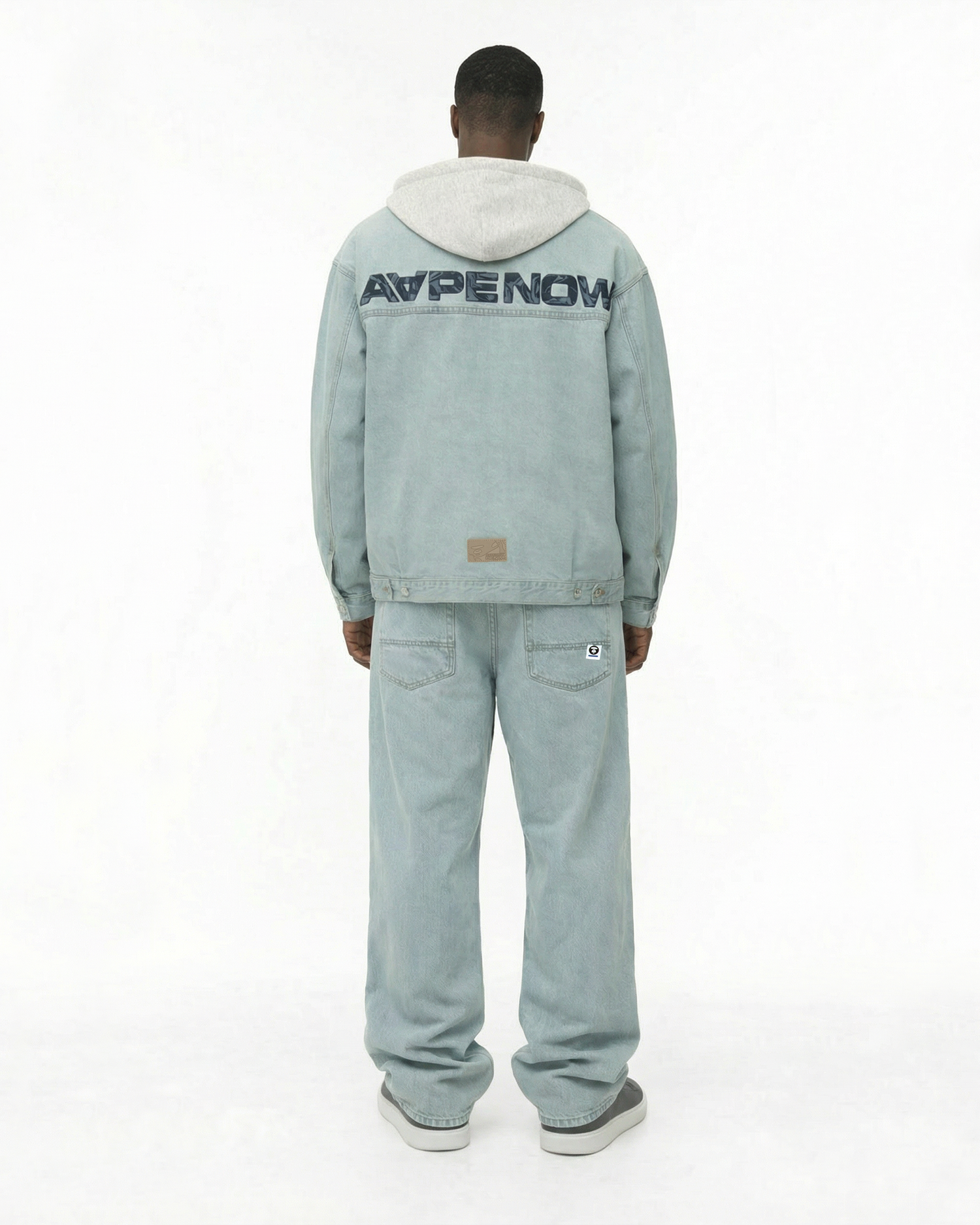AAPE AAPENOW moonface hooded denim jacket | Aape official website
