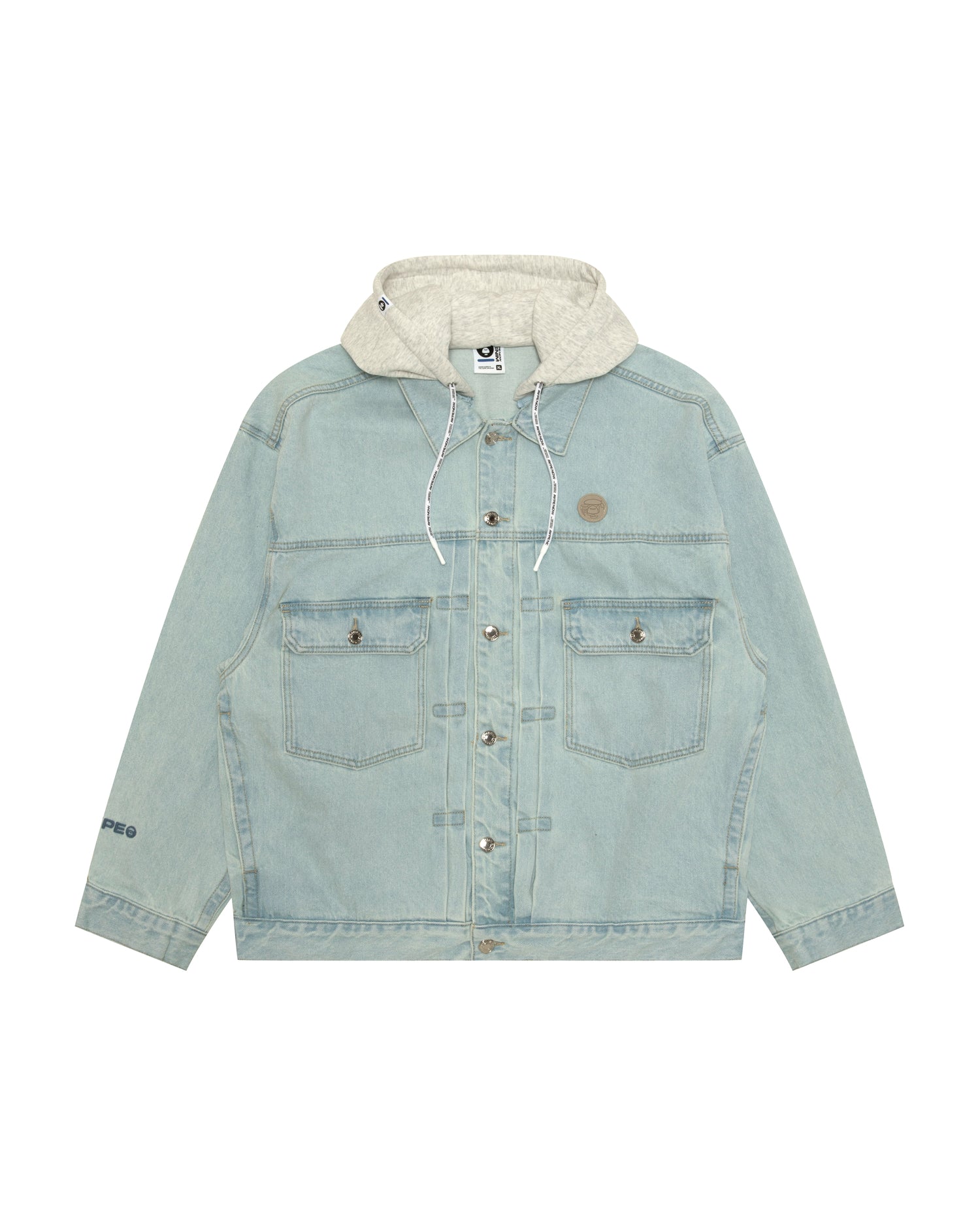 AAPE AAPENOW moonface hooded denim jacket | Aape official website