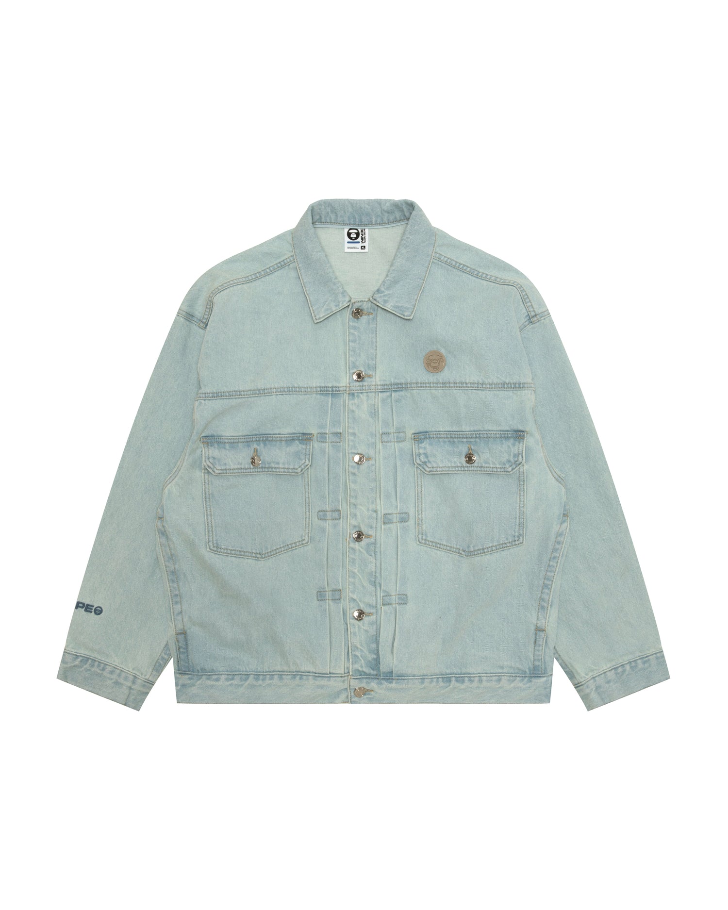 AAPE AAPENOW moonface hooded denim jacket | Aape official website