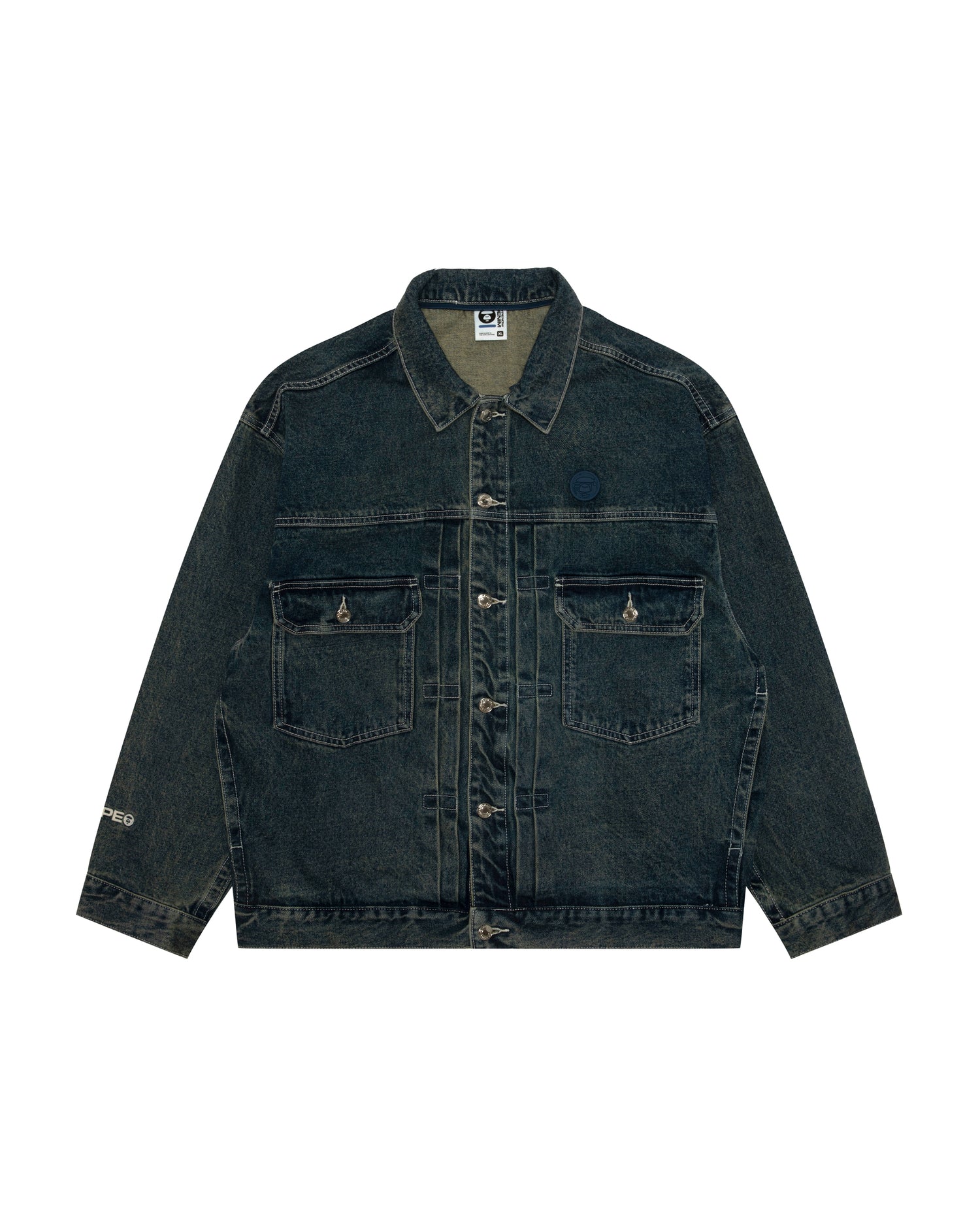 AAPE AAPENOW moonface hooded denim jacket | Aape official website