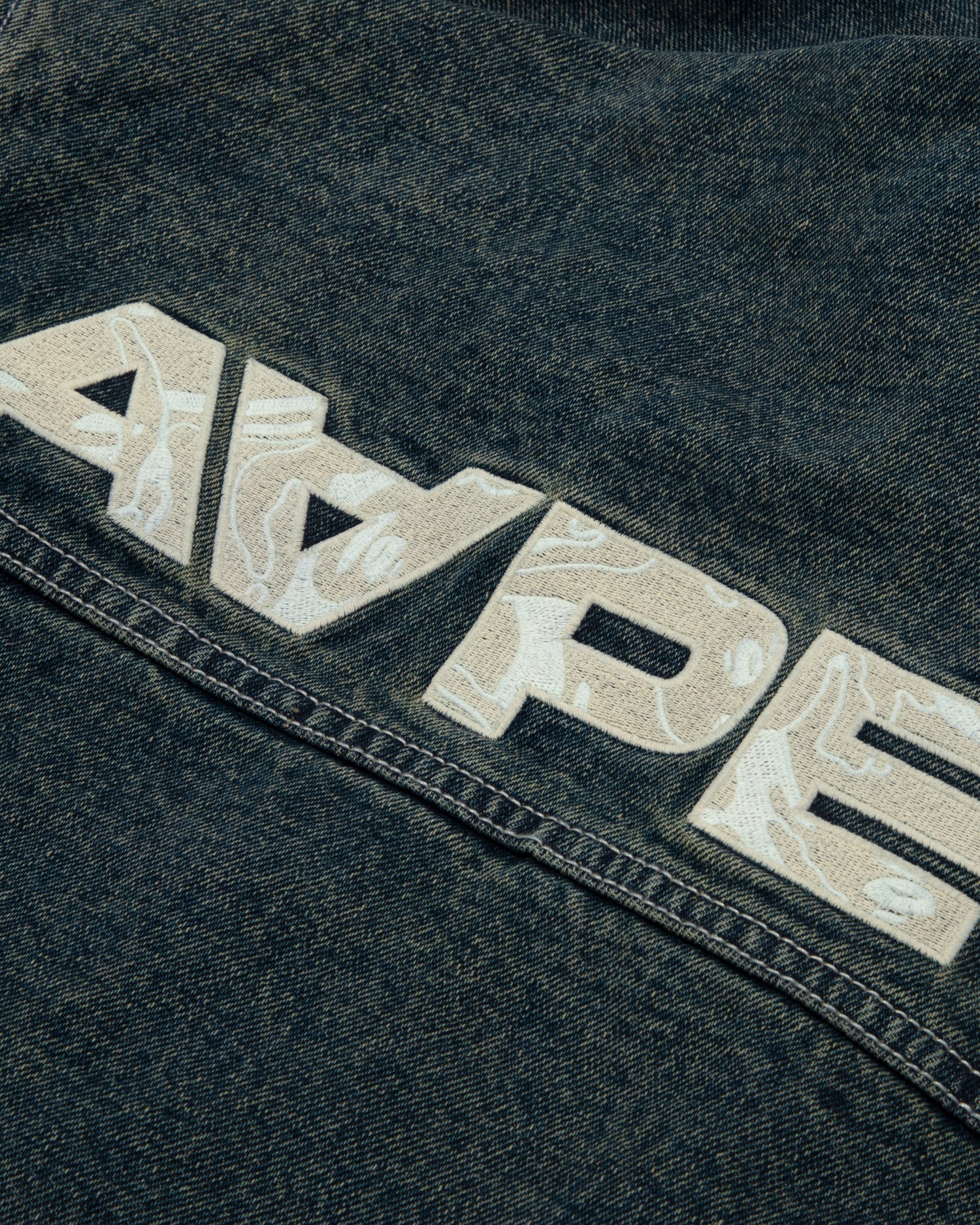 AAPE AAPENOW moonface hooded denim jacket | Aape official website