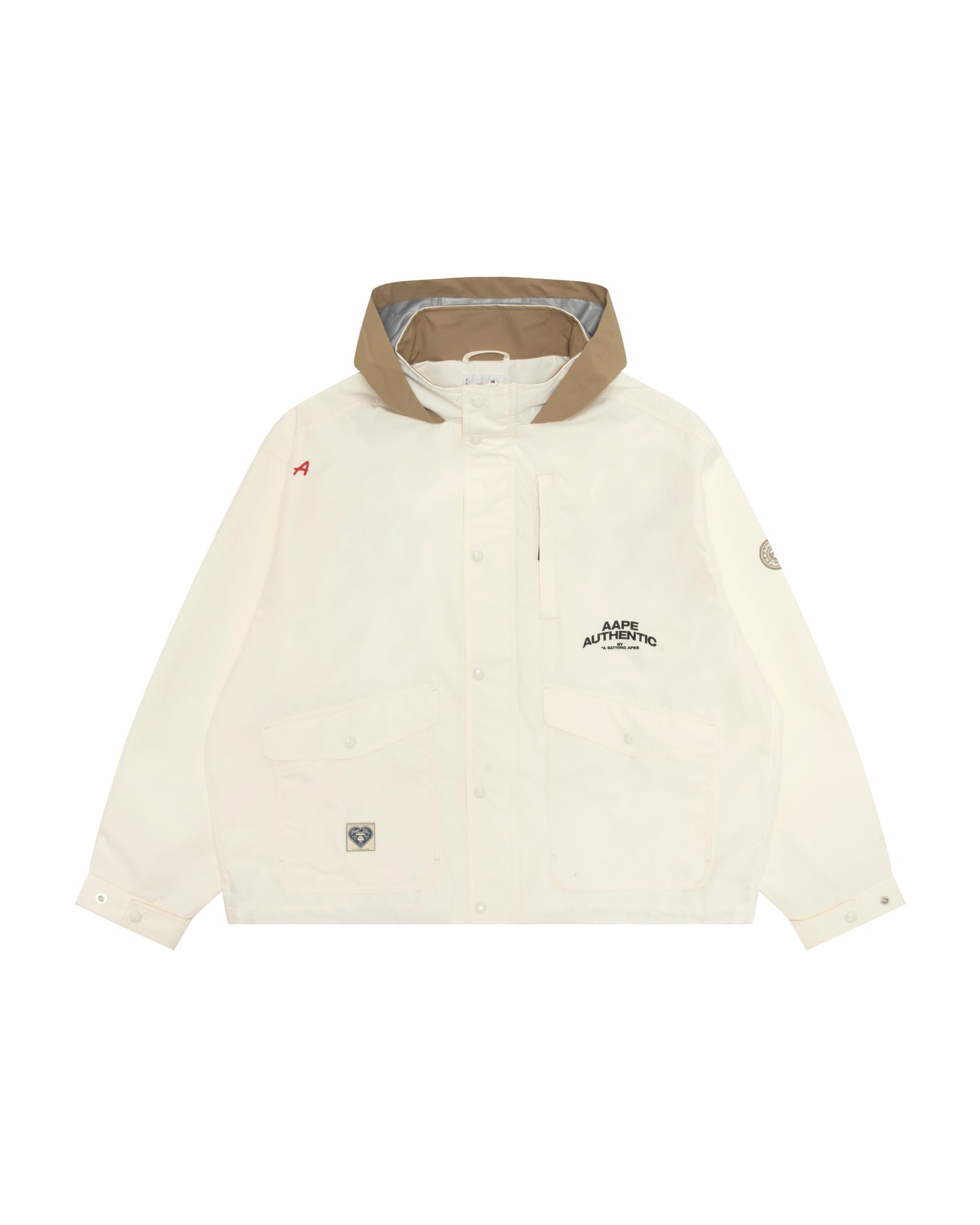 Aape スタジャン ベージュ/ホワイト APUNVA AAPE AAPEUNVS hooded jacket | Aape official website – AAPE.COM