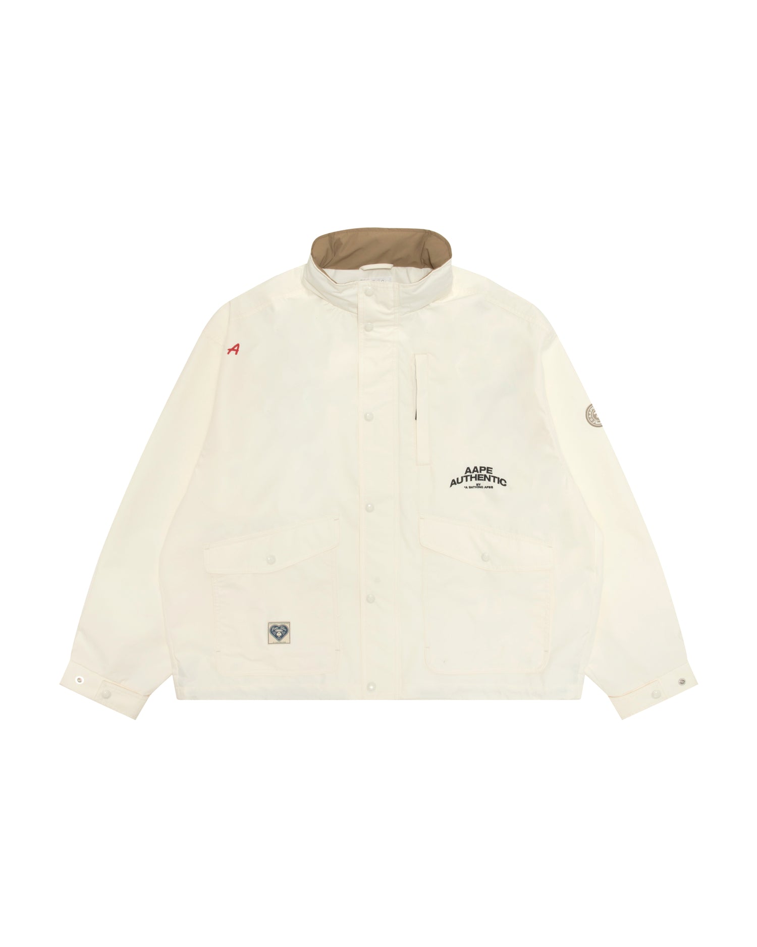 Aape スタジャン ベージュ/ホワイト APUNVA AAPE AAPEUNVS hooded jacket | Aape official website – AAPE.COM
