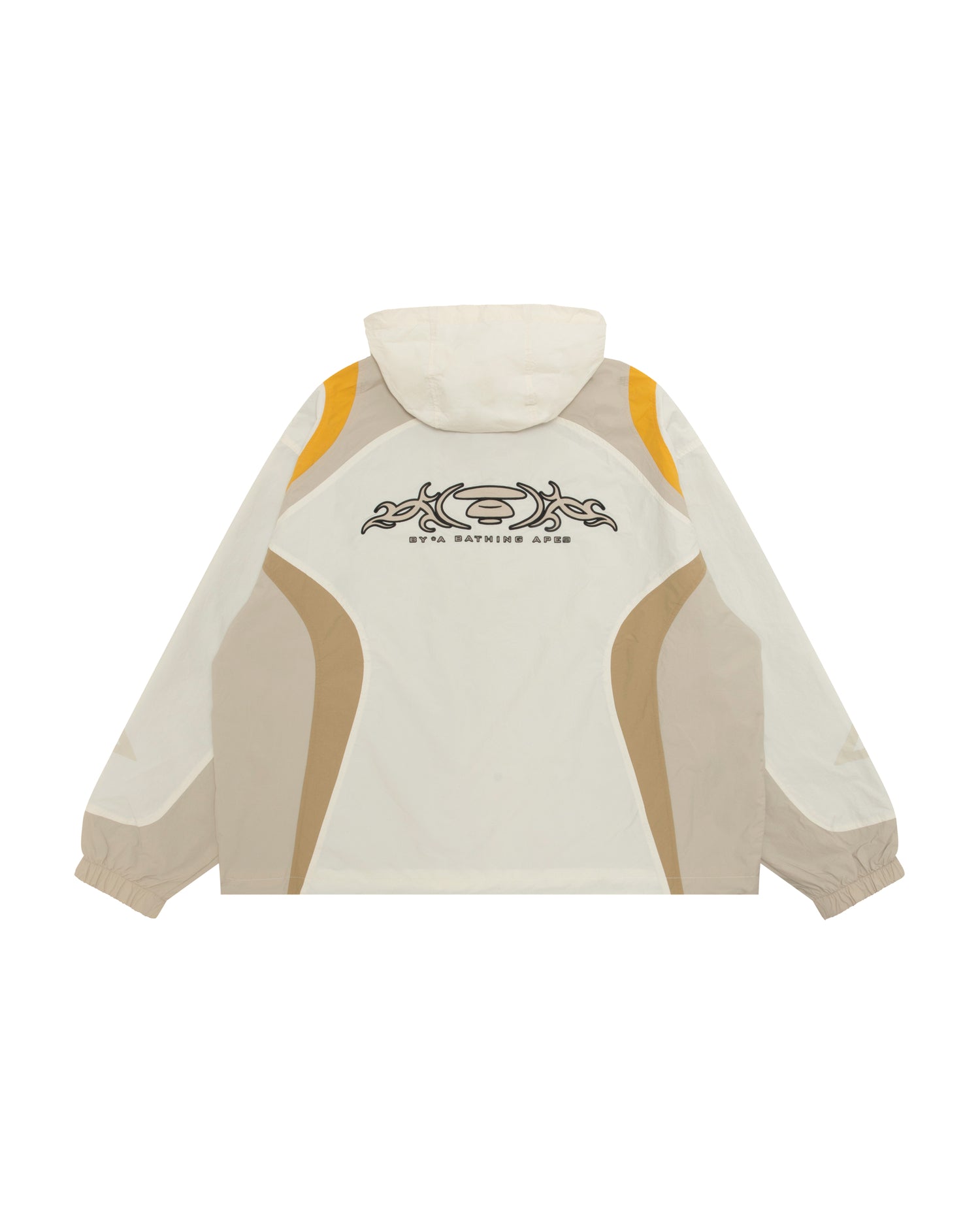 Aape スタジャン ベージュ/ホワイト APUNVA AAPE Moonface hooded zip-up jacket | Aape official website – AAPE.COM