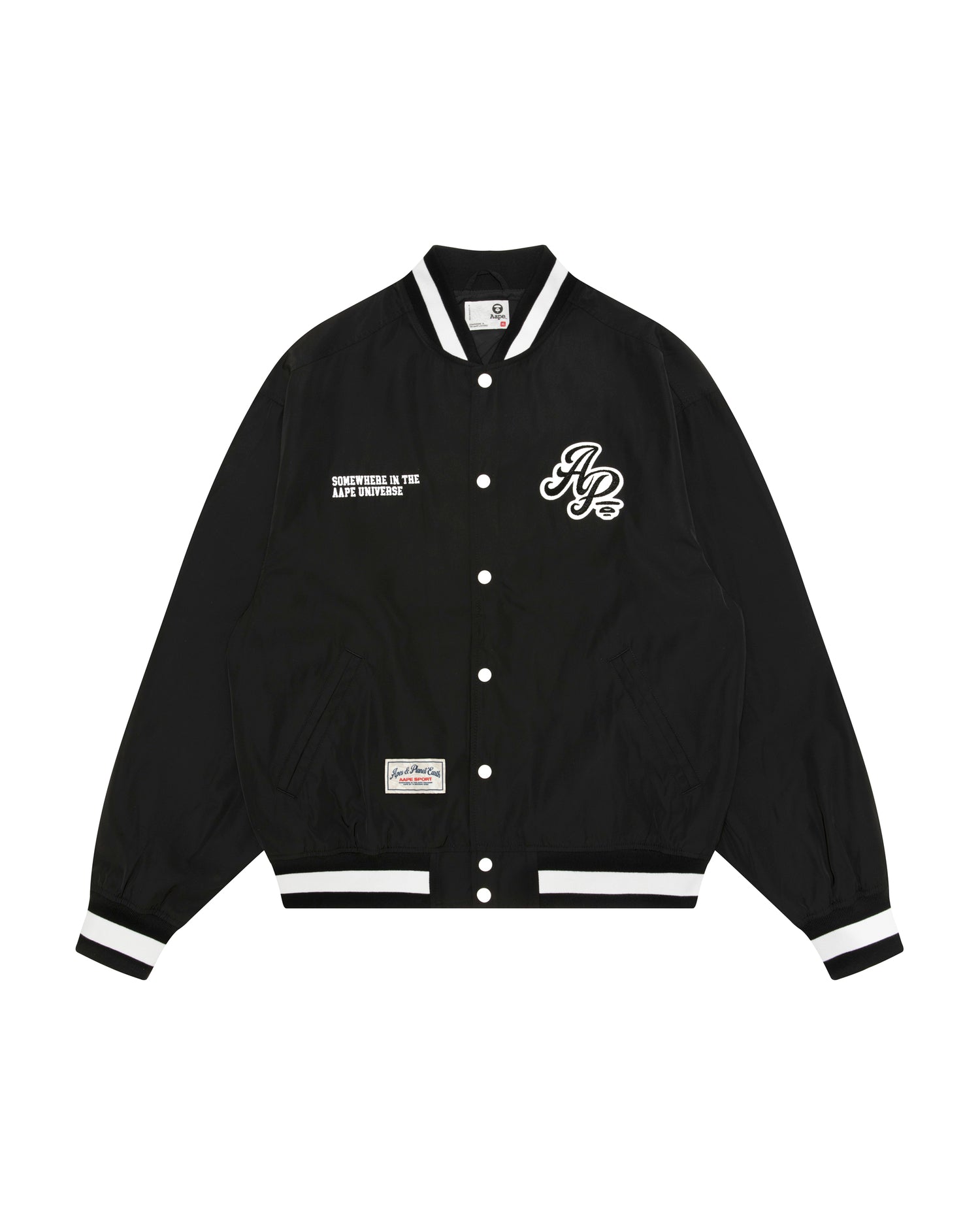 美品 AAPE NOW SWEAT VARSITY JACKET AAPE AAPESPORTS logo varsity jacket | Aape official website – AAPE.COM