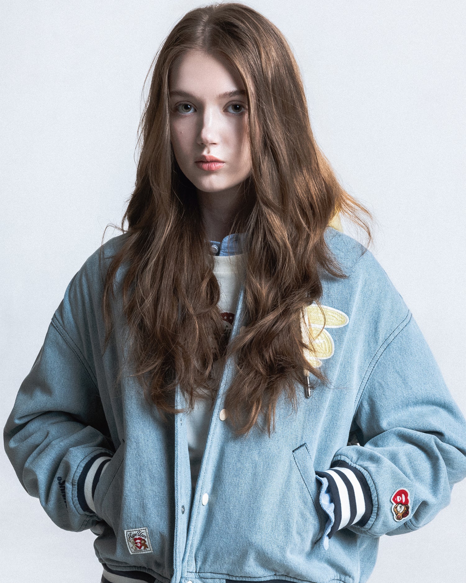 AAPE AAPEUNVS moonface hooded bomber jacket | Aape official