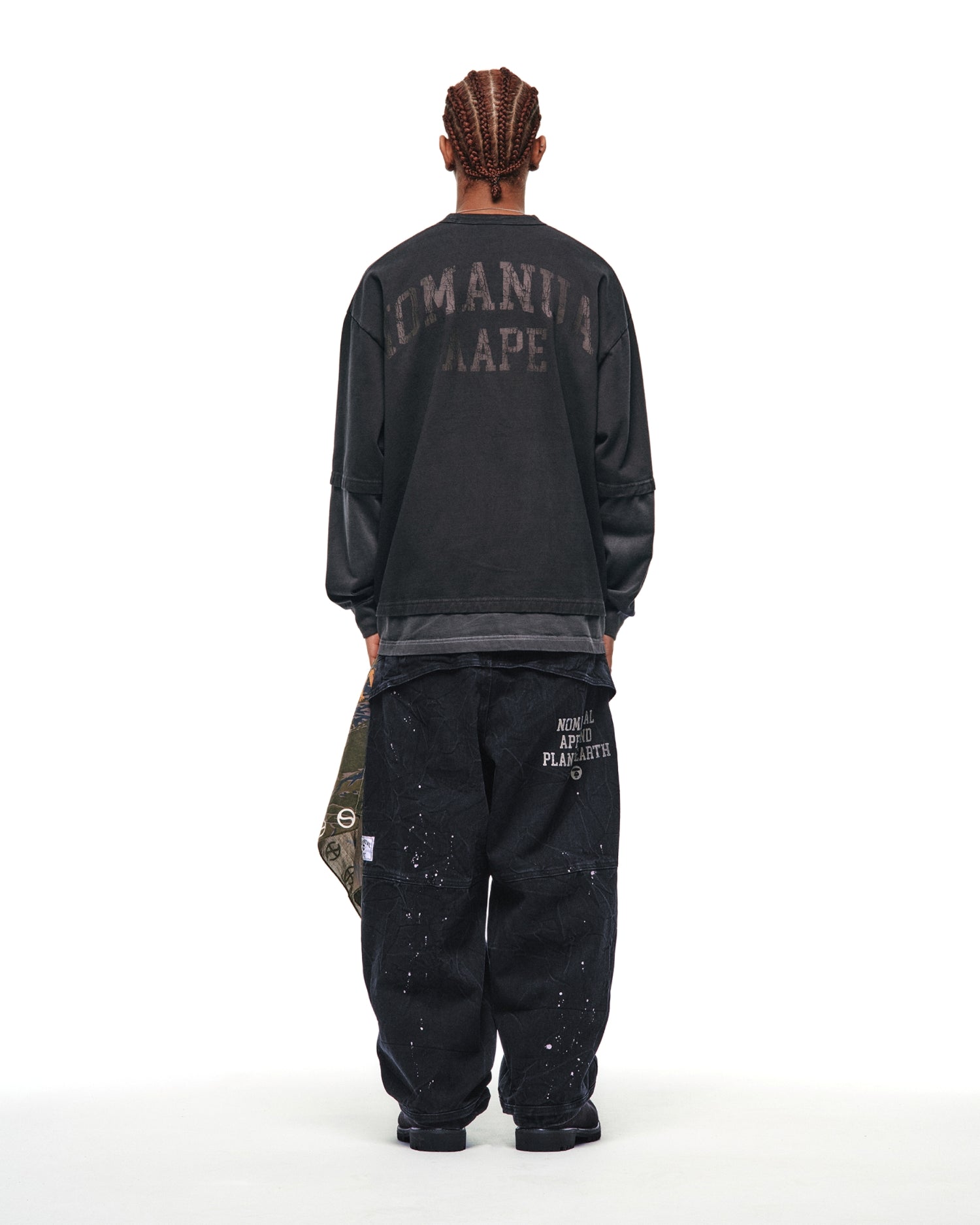 AAPE X NOMANUAL Layered long sleeve tee | Aape official website