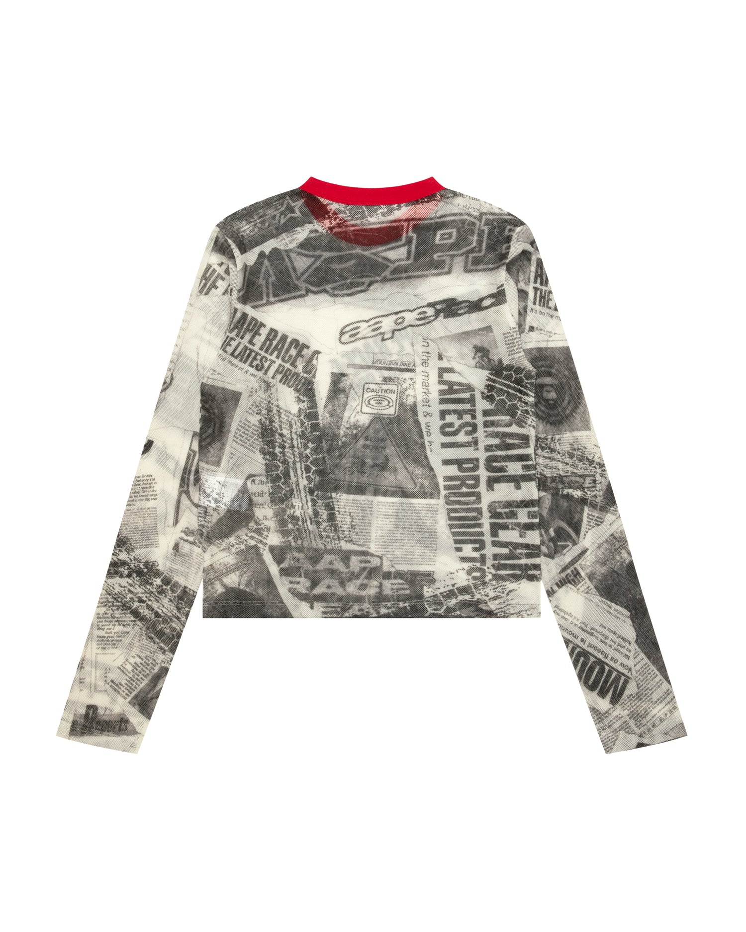 AAPE AAPEUNVS mesh graphic long sleeve tee | Aape official website