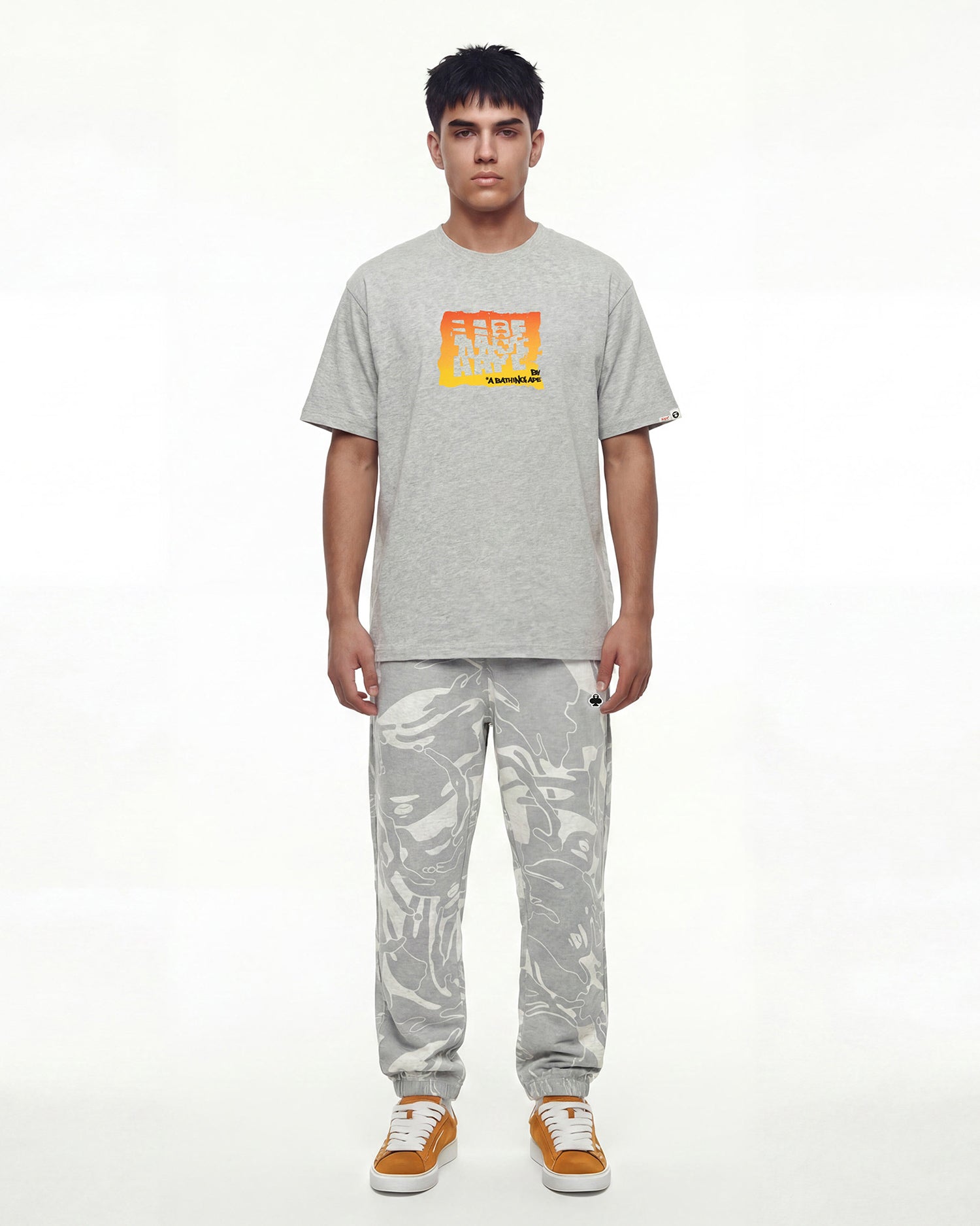 AAPE AAPENOW moonface camo sweat pants | Aape official website