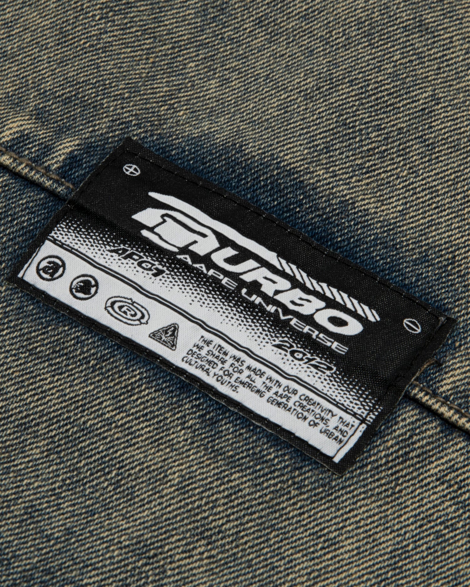 AAPE AAPEUNVS moonface washed denim pants | Aape official website