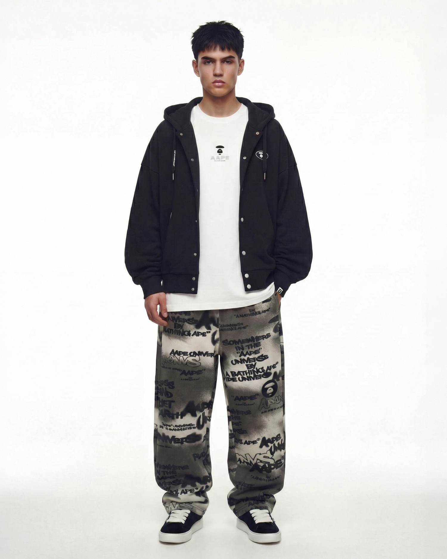 AAPE AAPEUNVS graffiti sweat pants | Aape official website – AAPE.COM