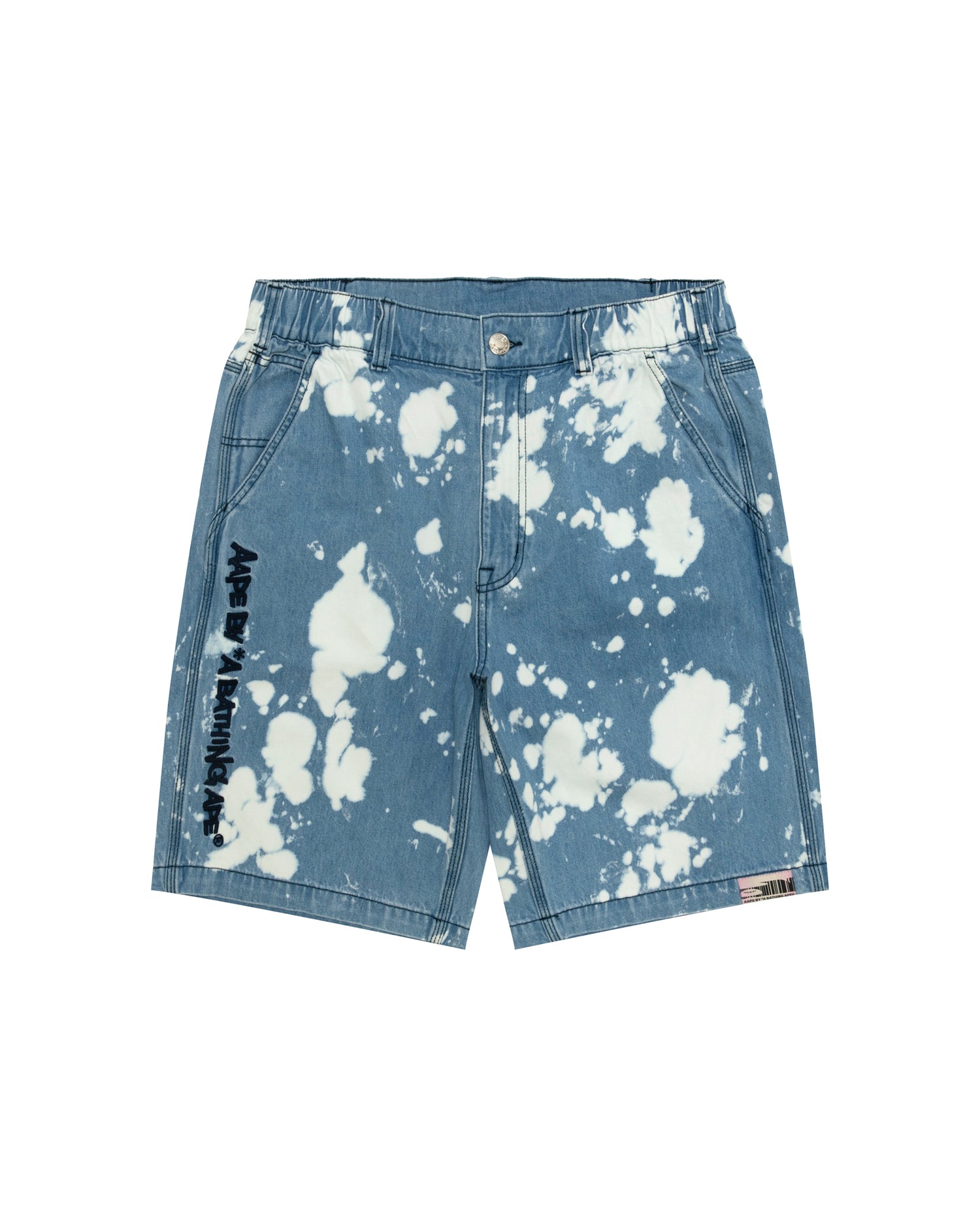 AAPE AAPEUNVS splatter printed denim shorts | Aape official