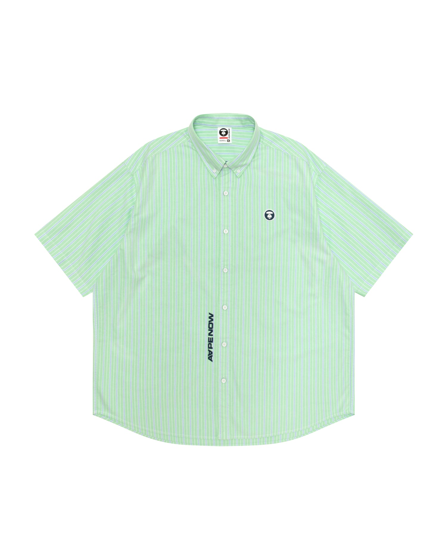 AAPE AAPENOW moonface striped short sleeve shirt | Aape official