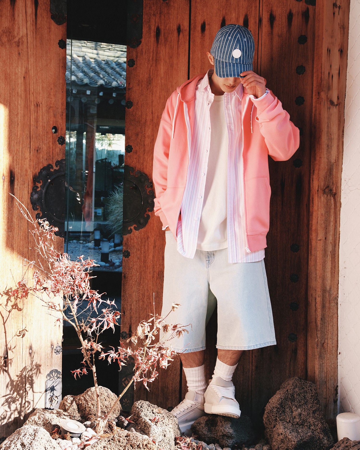 AAPE AAPENOW moonface striped long sleeve shirt | Aape official