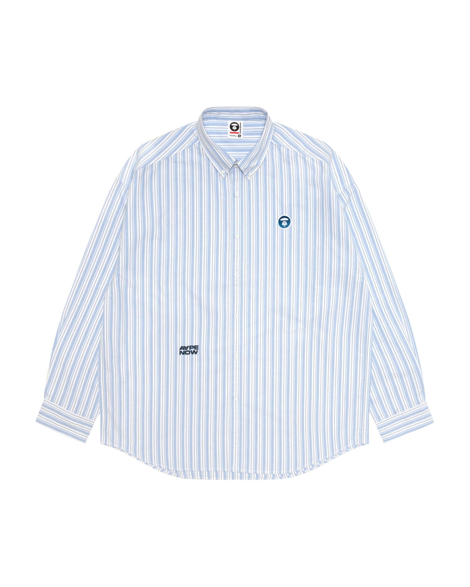 AAPE AAPENOW moonface striped long sleeve shirt | Aape official