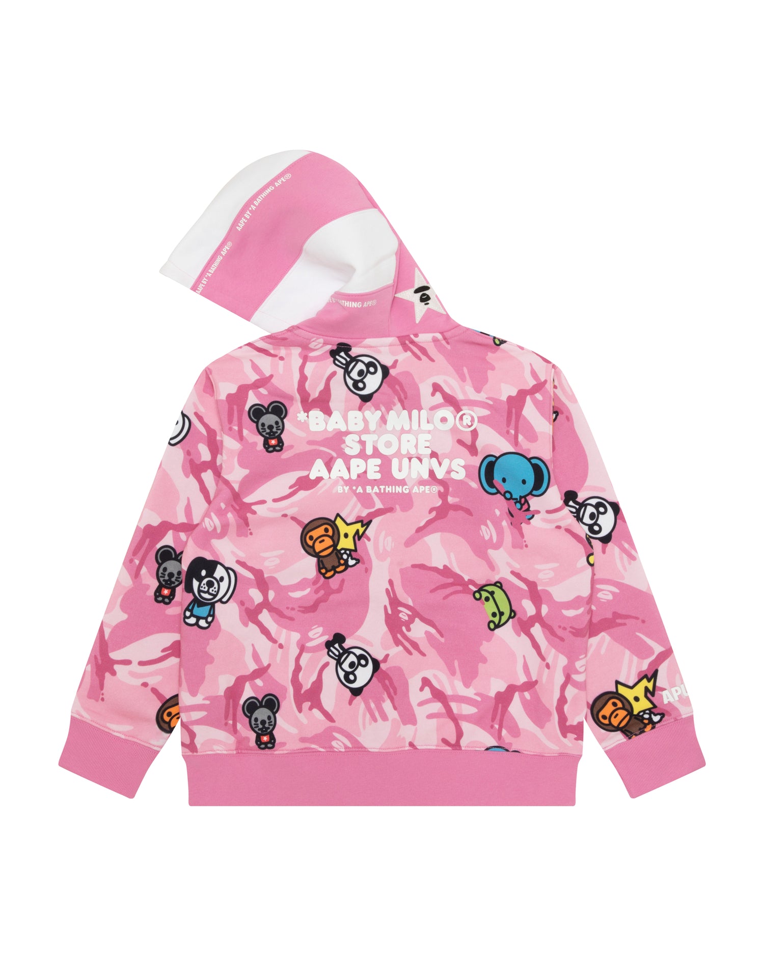 AAPE X Baby Milo Store kids AAPEUNVS camo zip-up hoodie | Aape