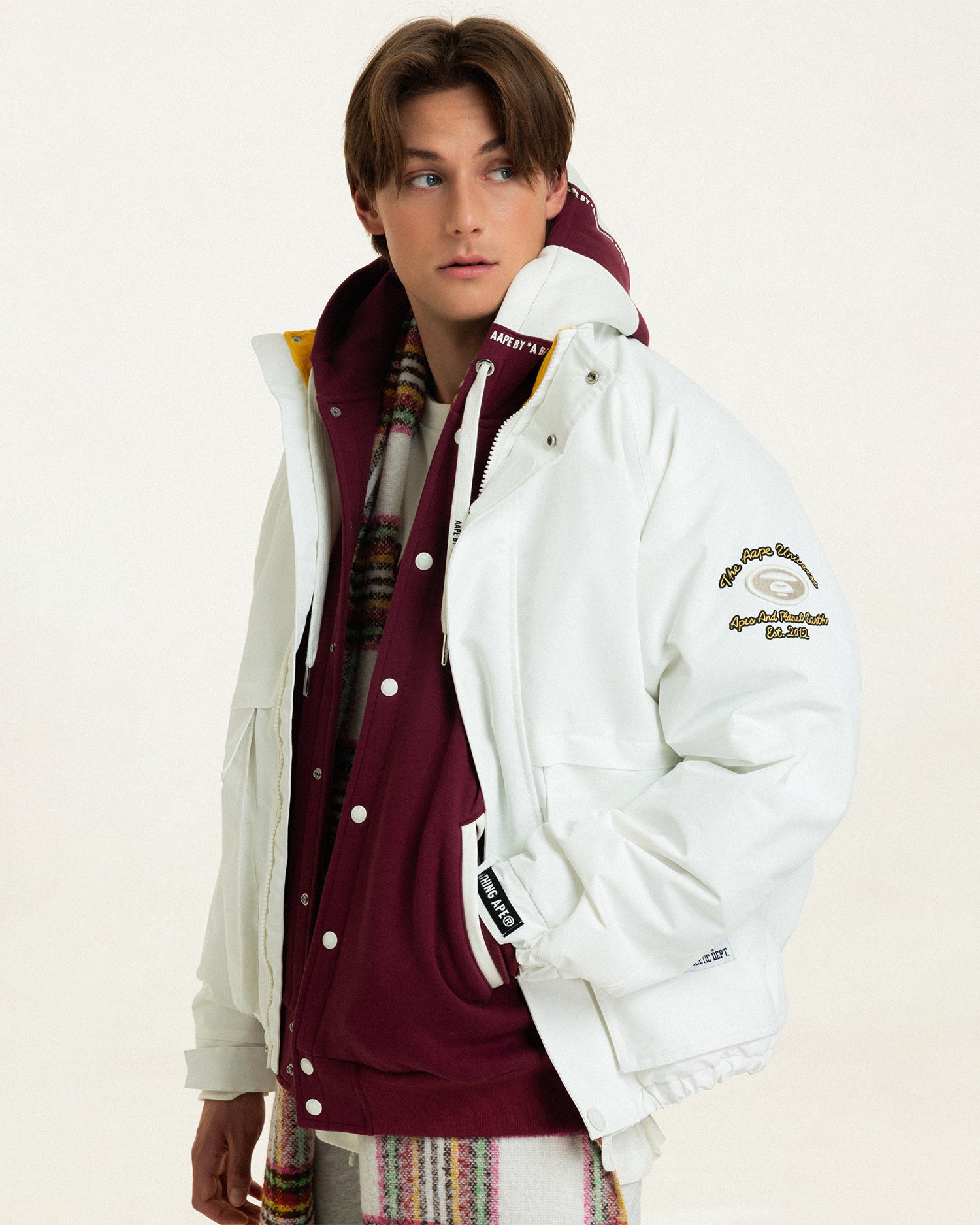AAPE AAPEUNVS moonface hooded jacket | Aape official website
