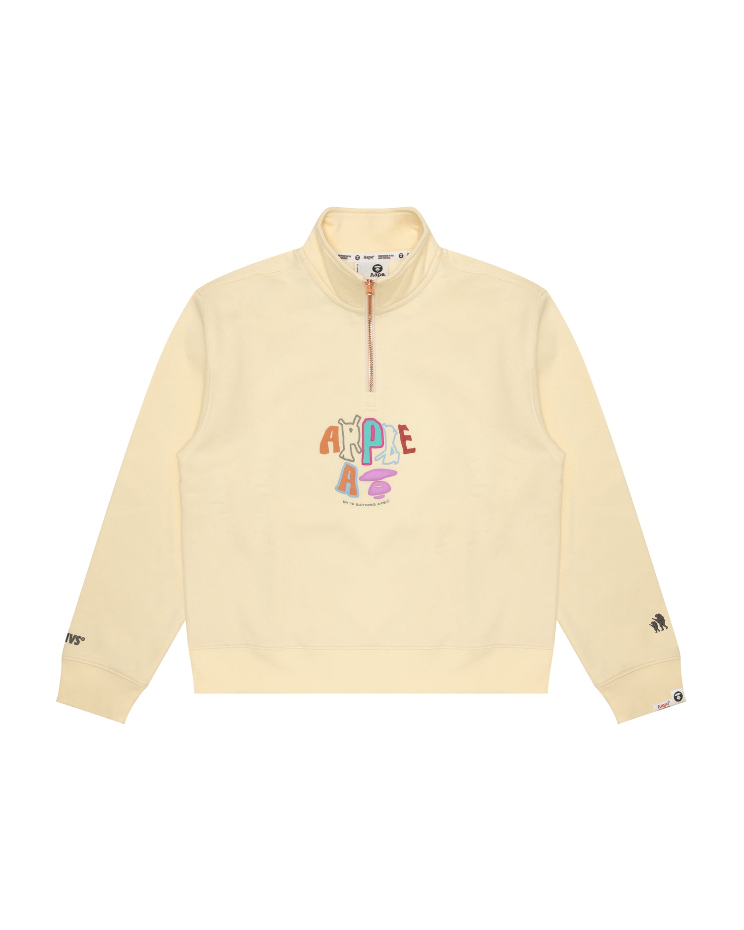 ⭐️希少・未使用⭐️Aape マルチカラー長袖スウェットシャツ AAPE Moonface logo half-zip sweatshirt | Aape official website