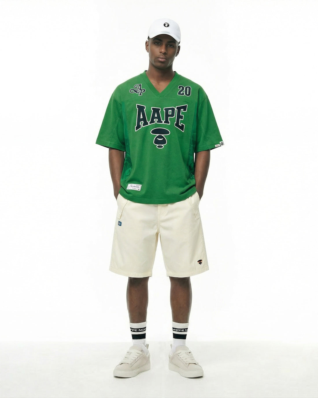 Moonface varsity jersey tee