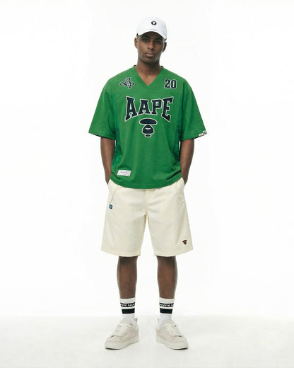 Moonface varsity jersey tee