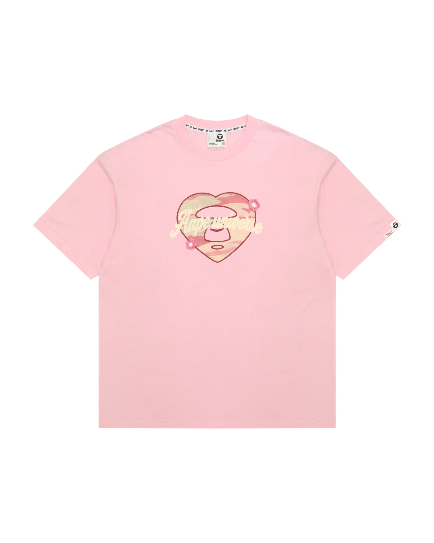 AAPE AAPEUNVS heart moonface graphic tee | Aape official website